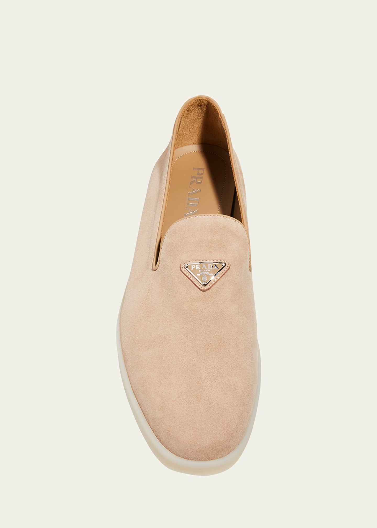 Prada men's new arrivals suede loafers
