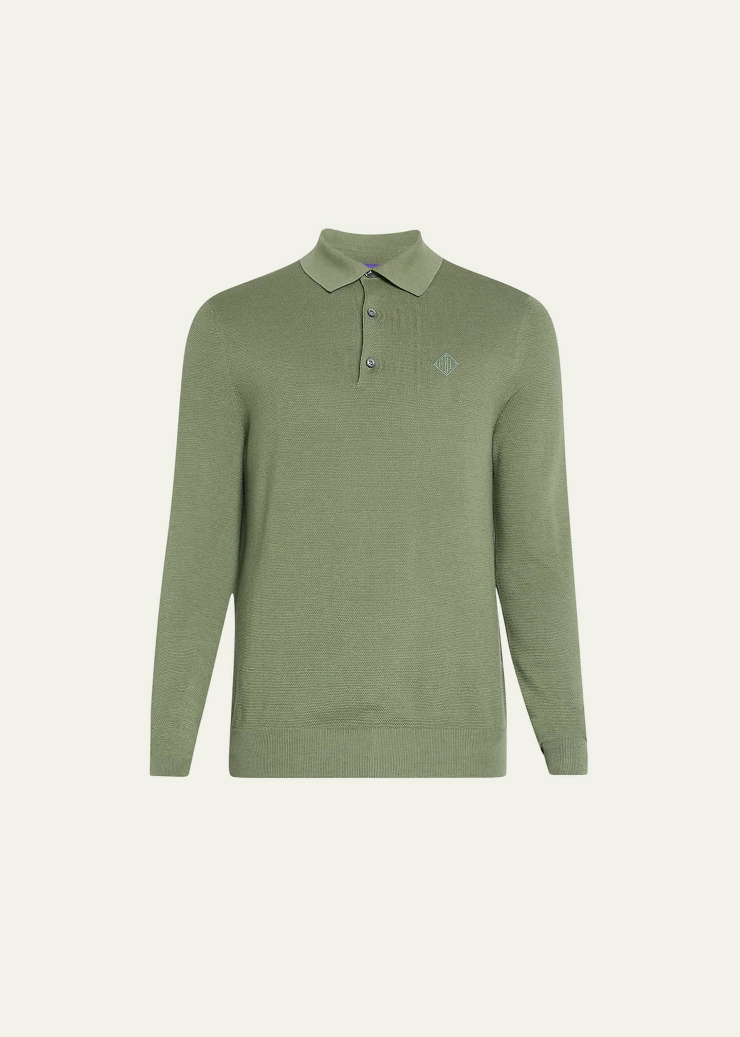Ralph Lauren Purple Label Men's SilkCotton Polo Shirt Bergdorf Goodman