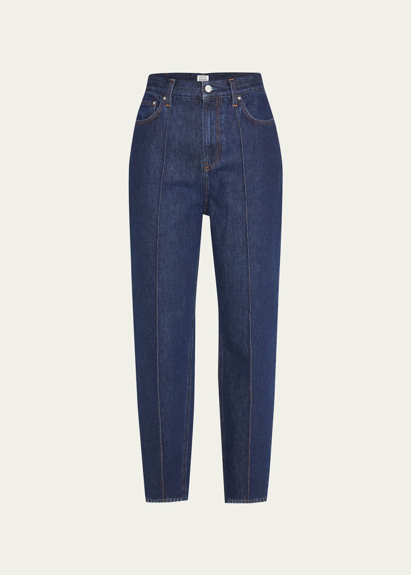 Toteme Tapered-Leg Mid-Rise Denim Jeans - Bergdorf Goodman