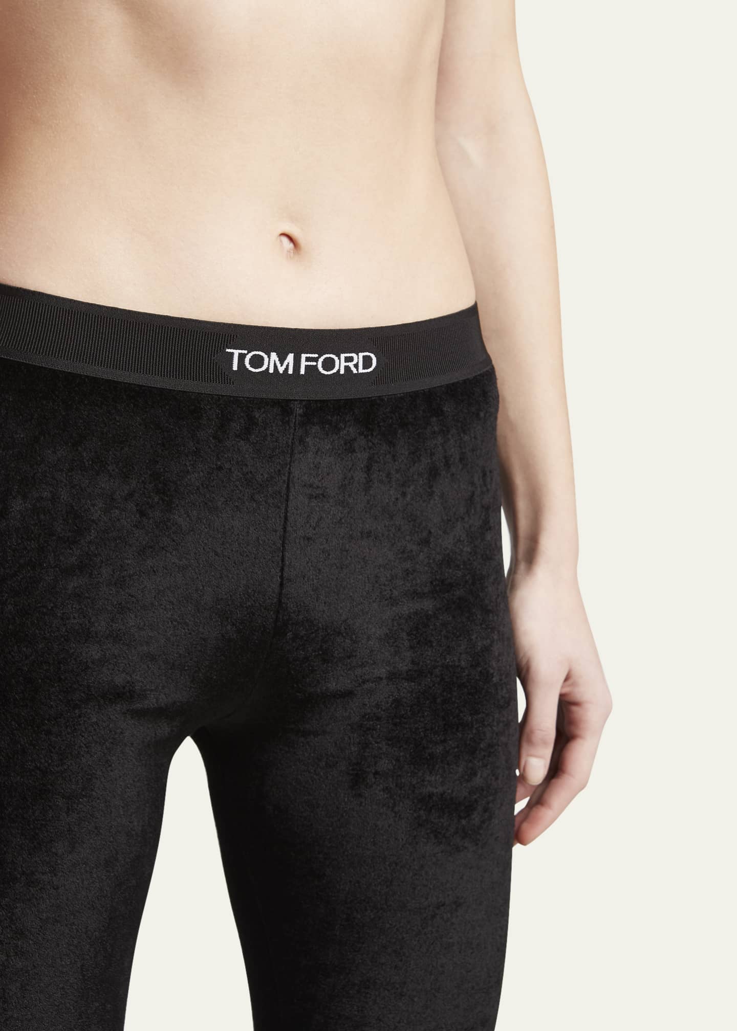 TOM FORD Logo Waist Legging in Black