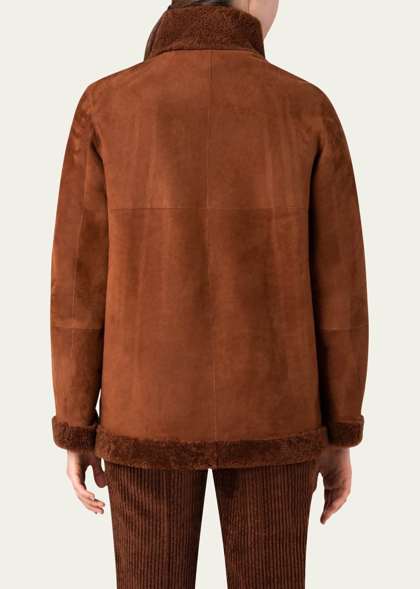 Akris Caramel Reversible Shearling Jacket Bergdorf Goodman