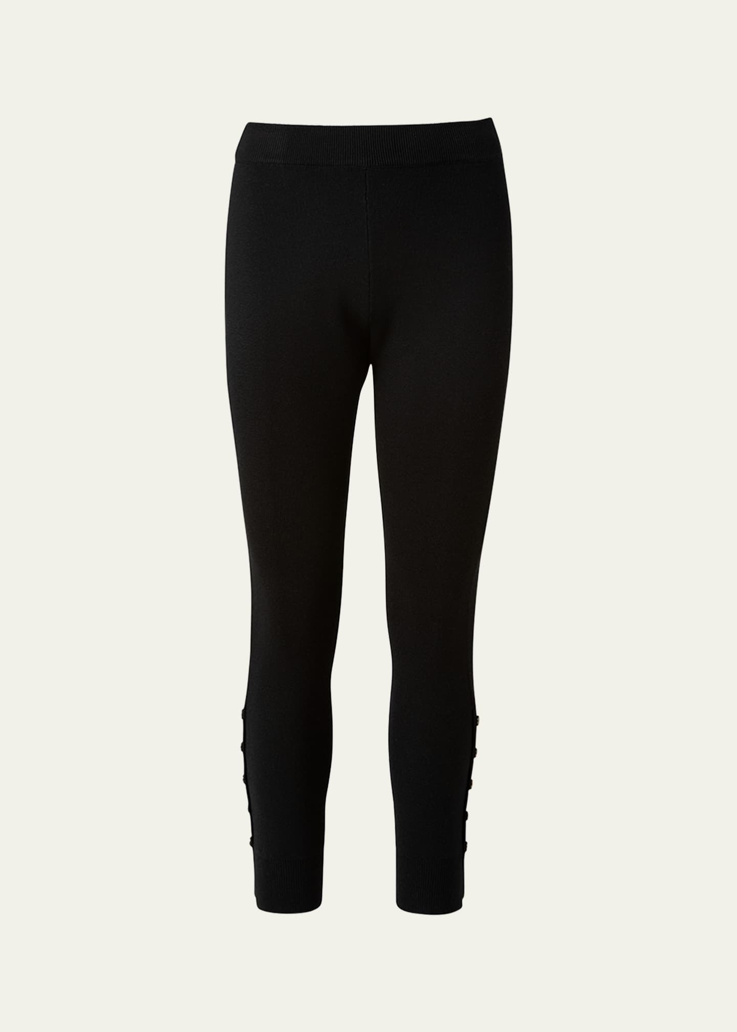 Akris WoolSilk AnkleSnap Leggings Bergdorf Goodman