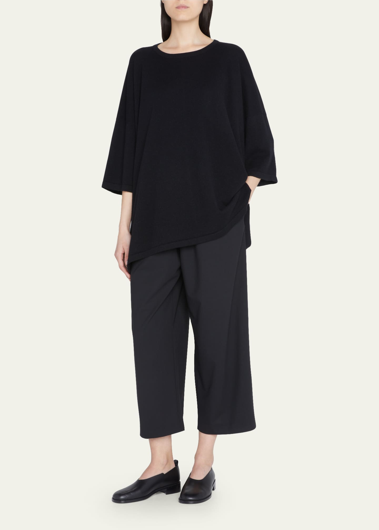 Eskandar Angle-To-Front Side Seam Cashmere T-Shirt (Long Length) - Bergdorf  Goodman