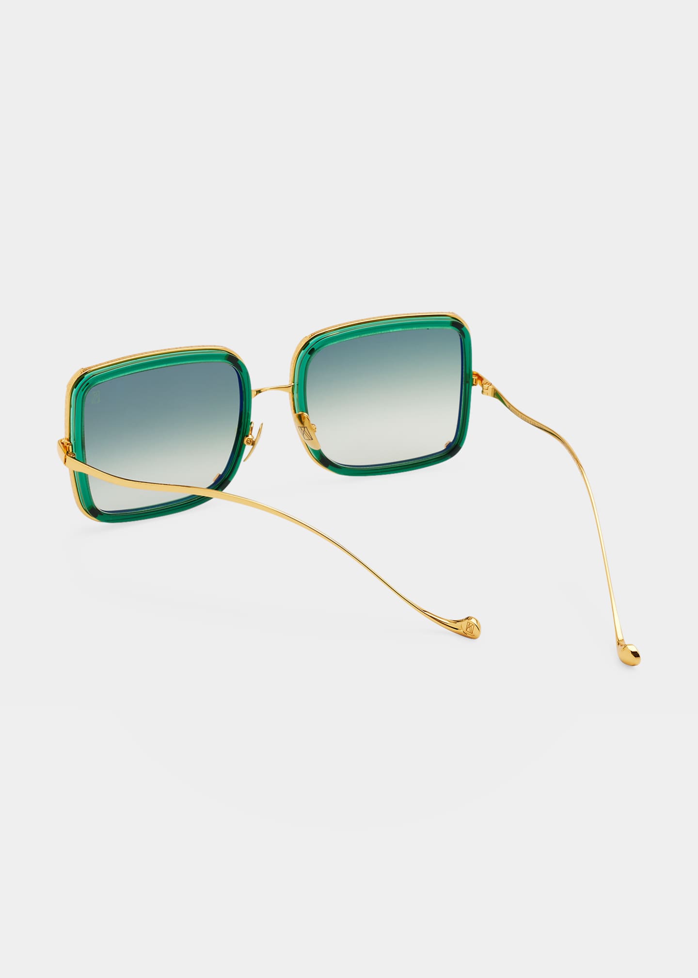 Anna-Karin Karlsson White Moon Square Acetate & Stainless Steel Sunglasses Image 2 of 5