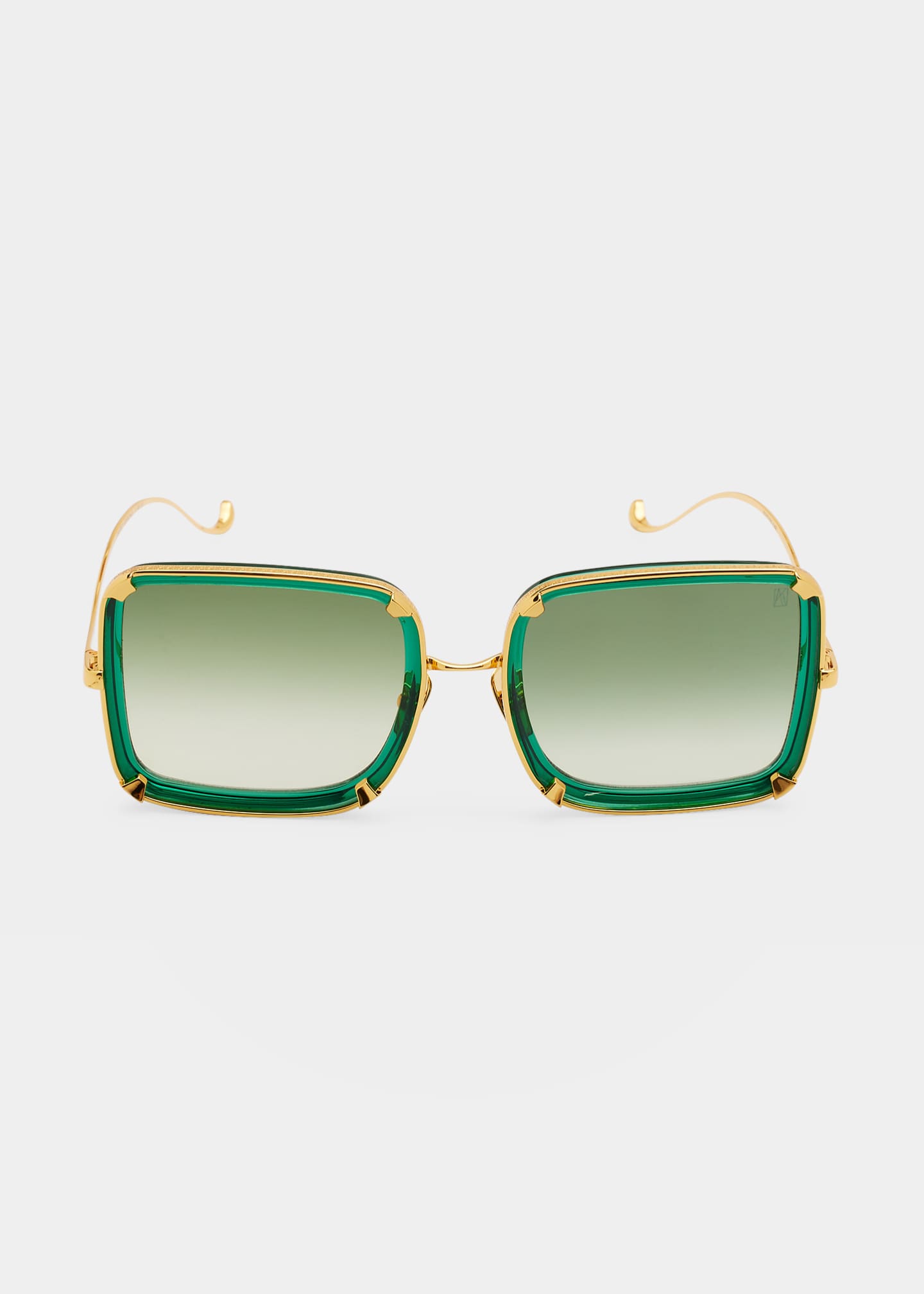 Anna-Karin Karlsson White Moon Square Acetate & Stainless Steel Sunglasses Image 3 of 5