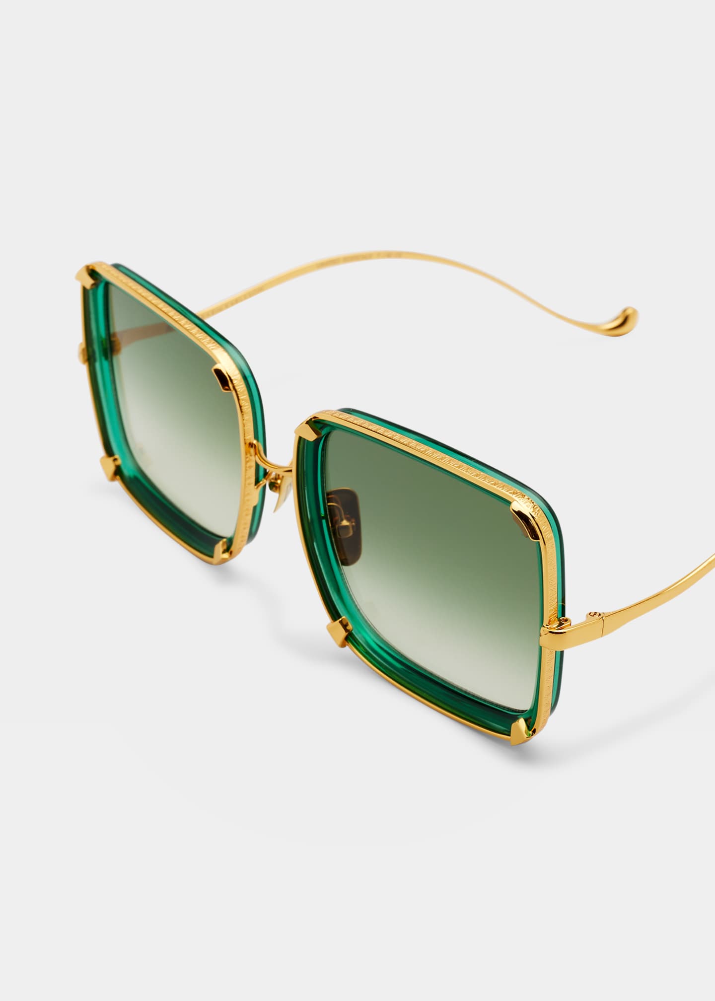Anna-Karin Karlsson White Moon Square Acetate & Stainless Steel Sunglasses Image 4 of 5