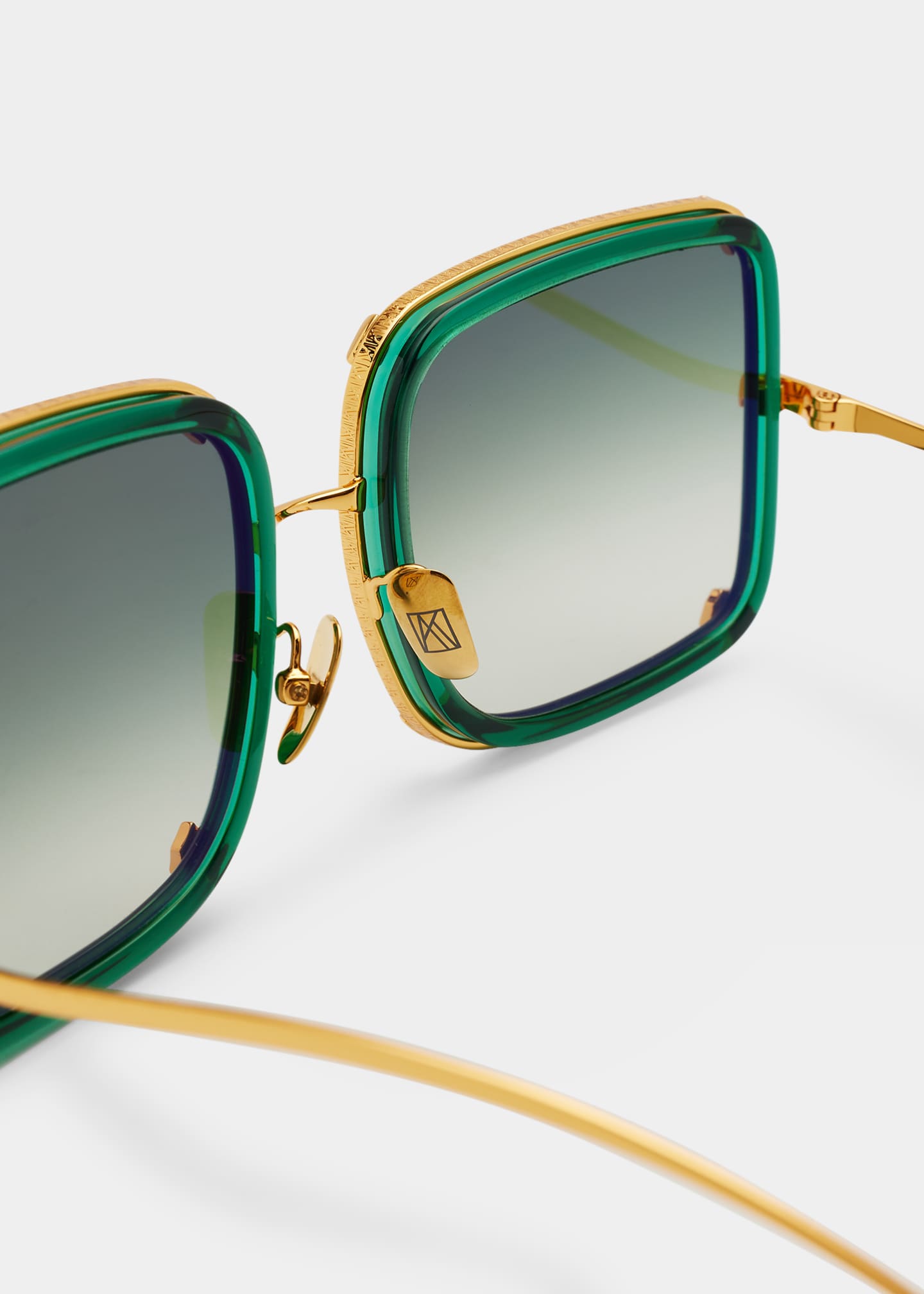 Anna-Karin Karlsson White Moon Square Acetate & Stainless Steel Sunglasses Image 5 of 5