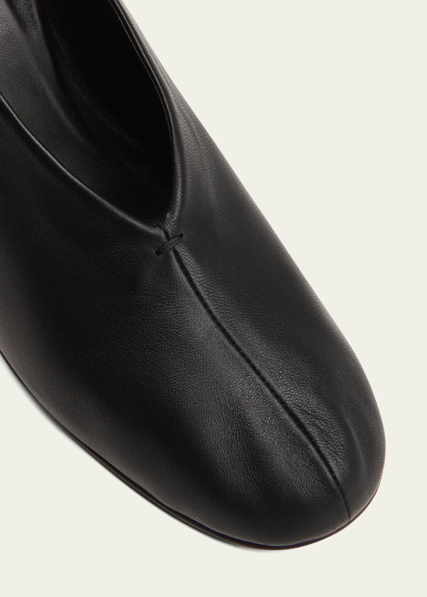 3.1 Phillip Lim Nadia Lambskin Heeled Ballerina Pumps Image 3 of 3