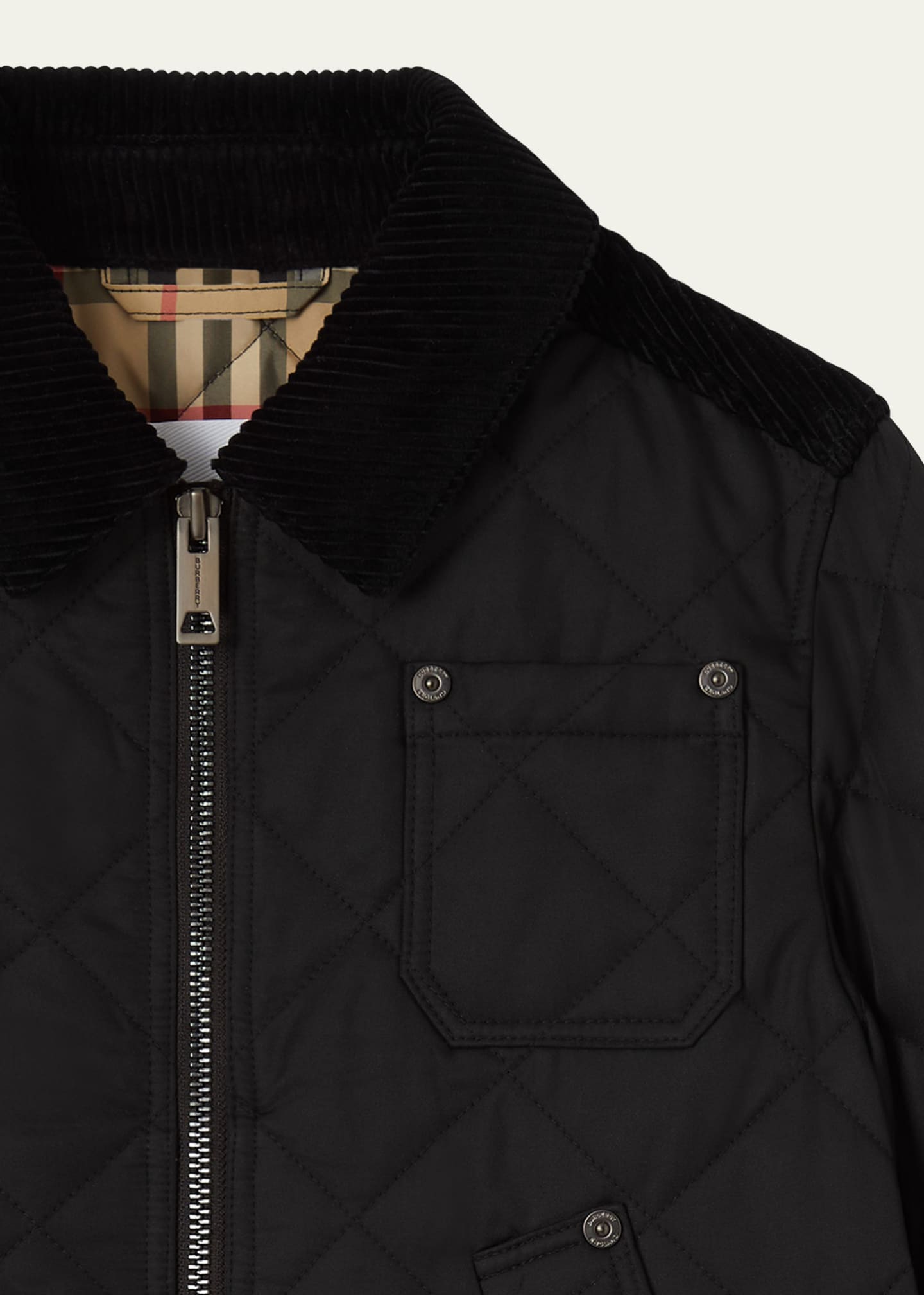 Burberry Kid s Renfred Cord Quilted Jacket Size 3 14 Bergdorf