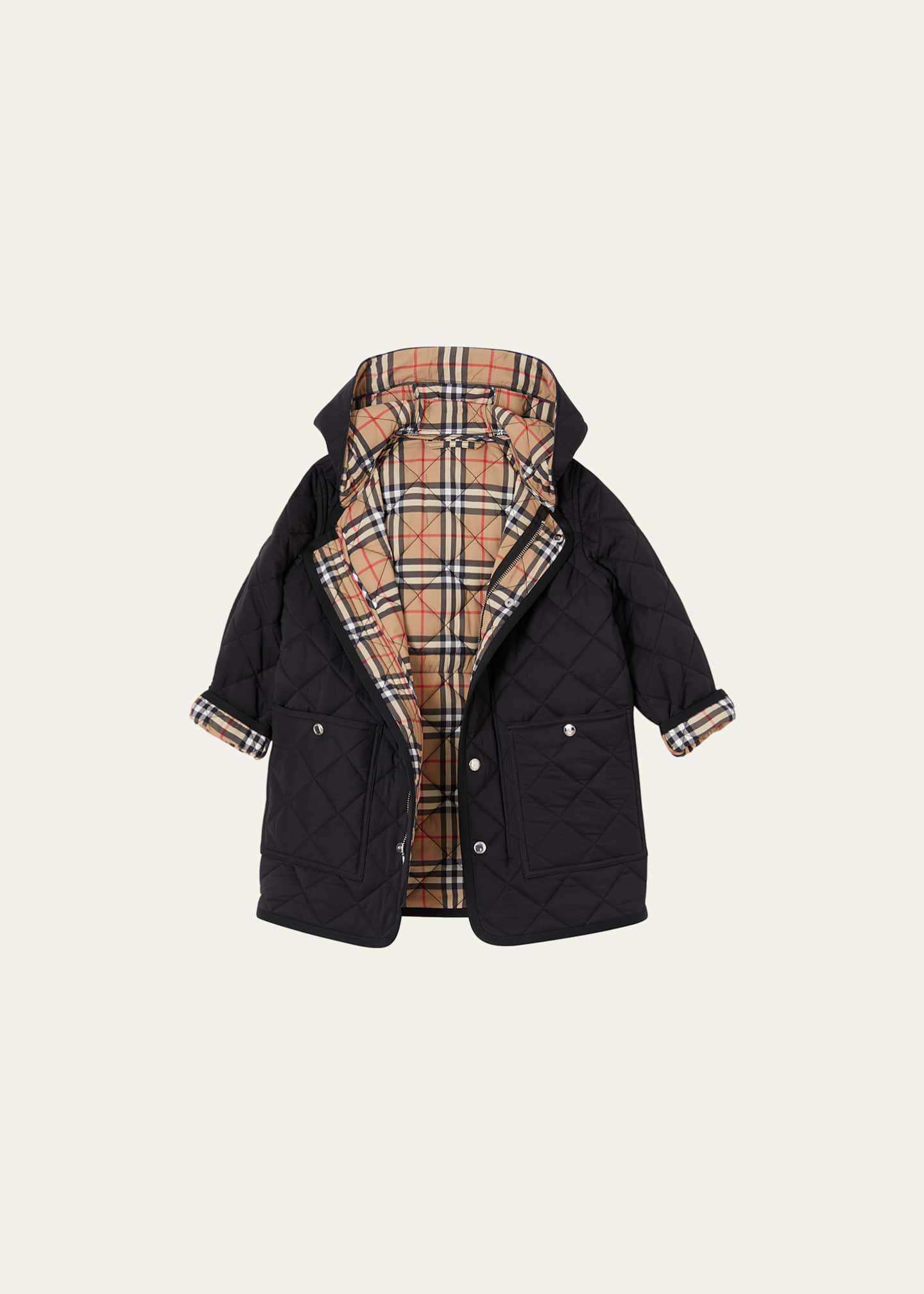 bad Lull mikrocomputer Burberry Kid's Reilly Diamond Quilted Coat, Size 3-14 - Bergdorf Goodman