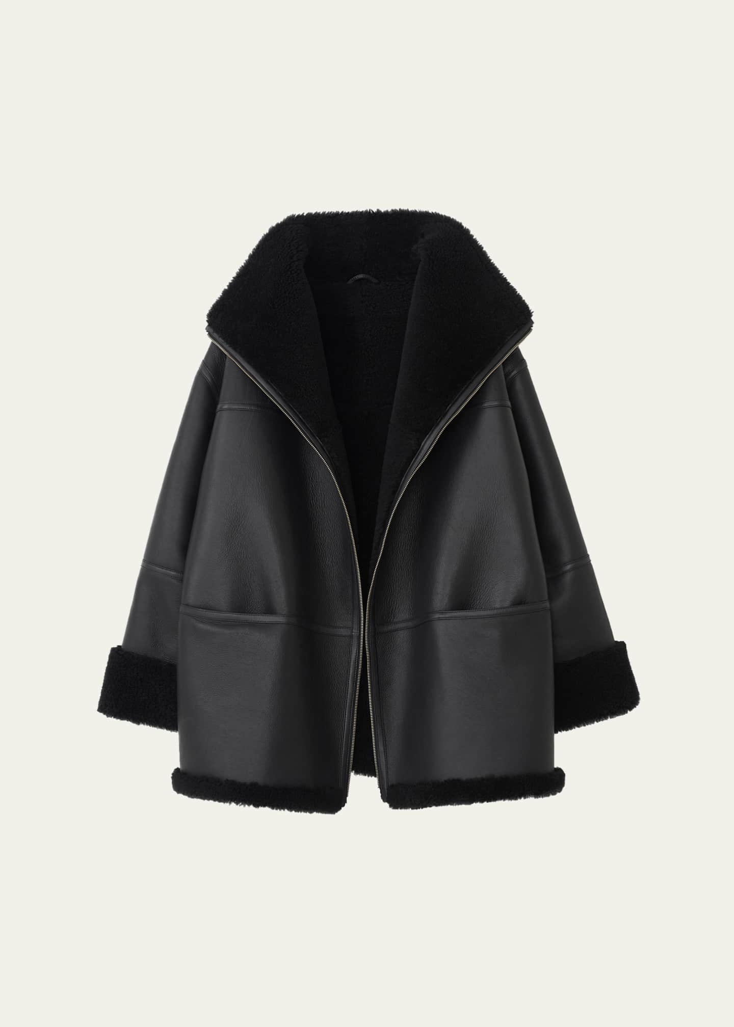 Toteme Signature Shearling Oversize Jacket - Bergdorf Goodman