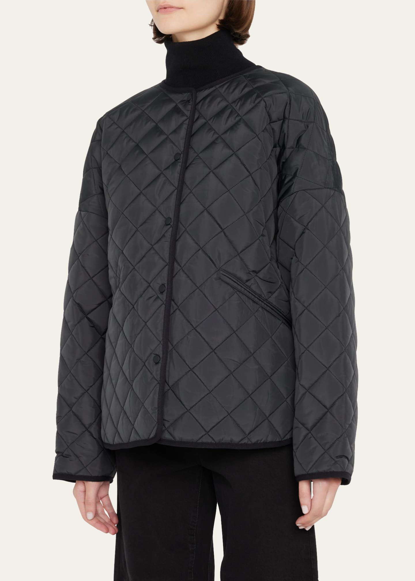 Toteme Water-Resistant Quilted Oversize Jacket - Bergdorf Goodman