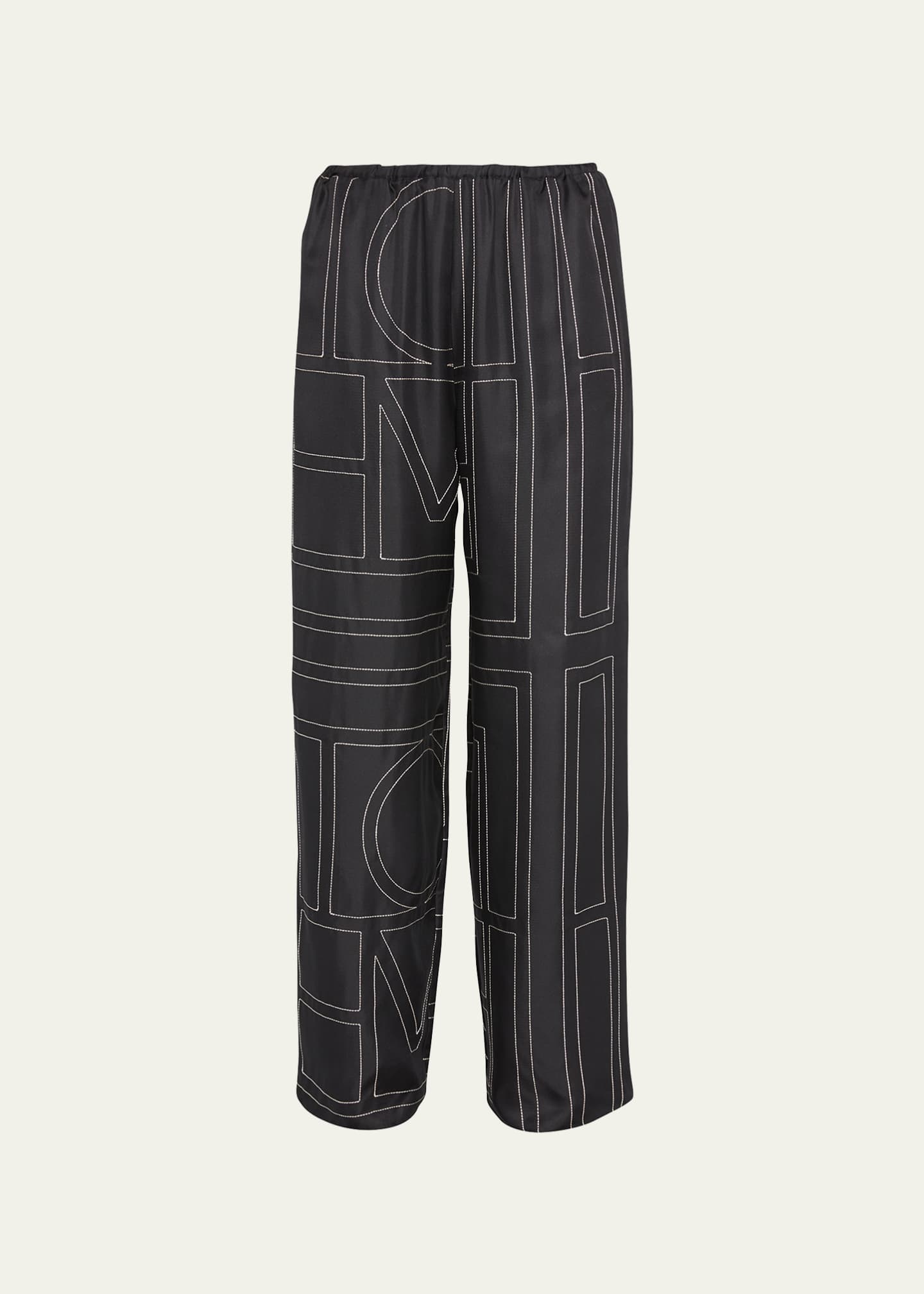 TOTEME Monogram Silk Pajama Short
