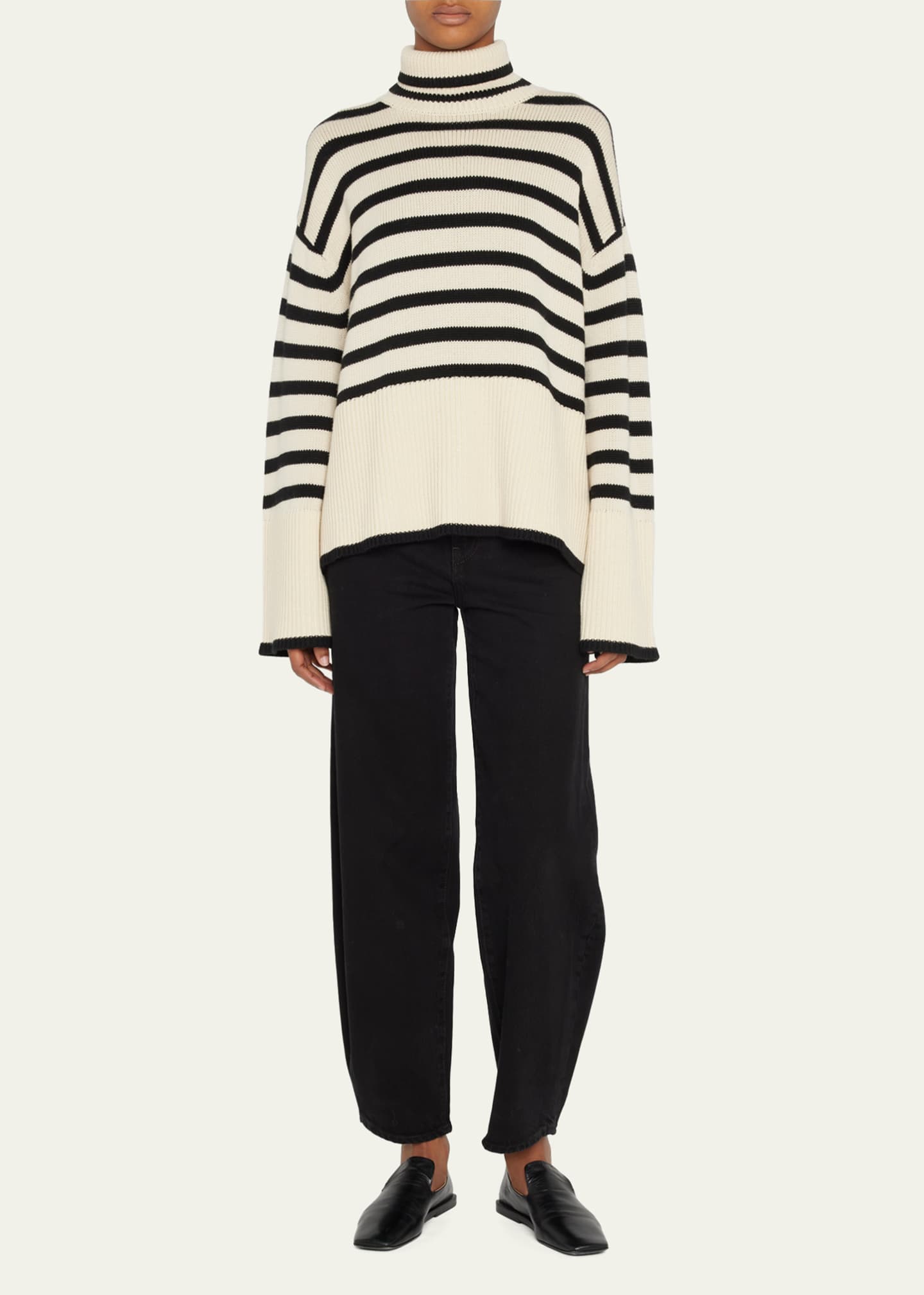 Toteme Classic Cut Barrel-Leg Denim Pants Image 2 of 5