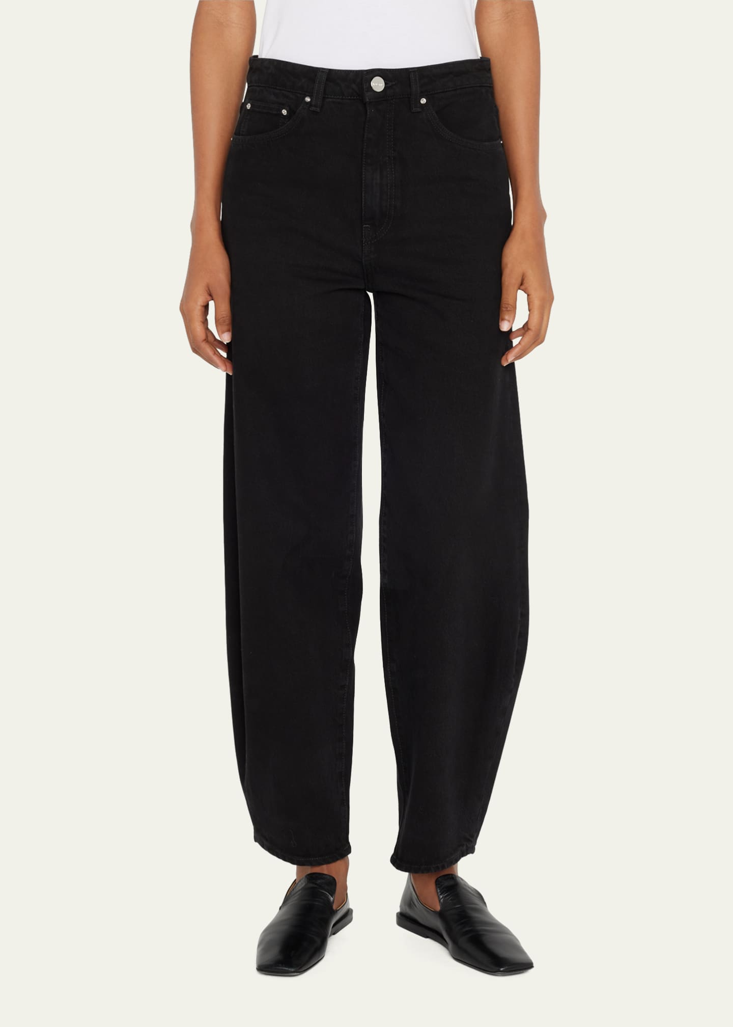 Toteme Classic Cut Barrel-Leg Denim Pants Image 4 of 5