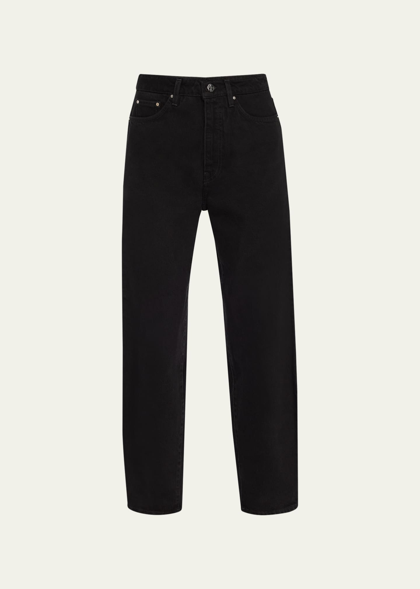 Toteme Denim Barrel-Leg Cropped Pants