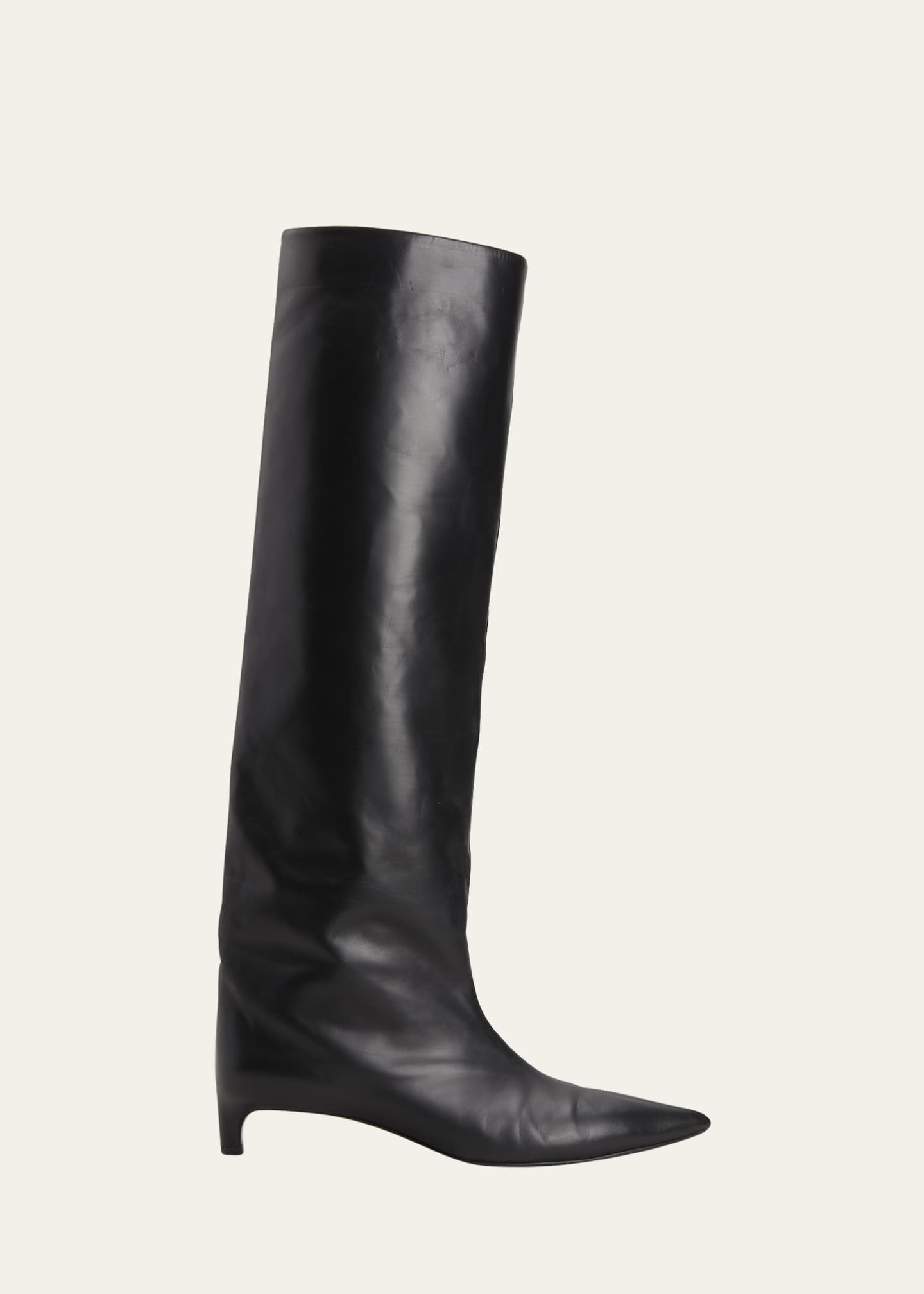 High boots low heel discount