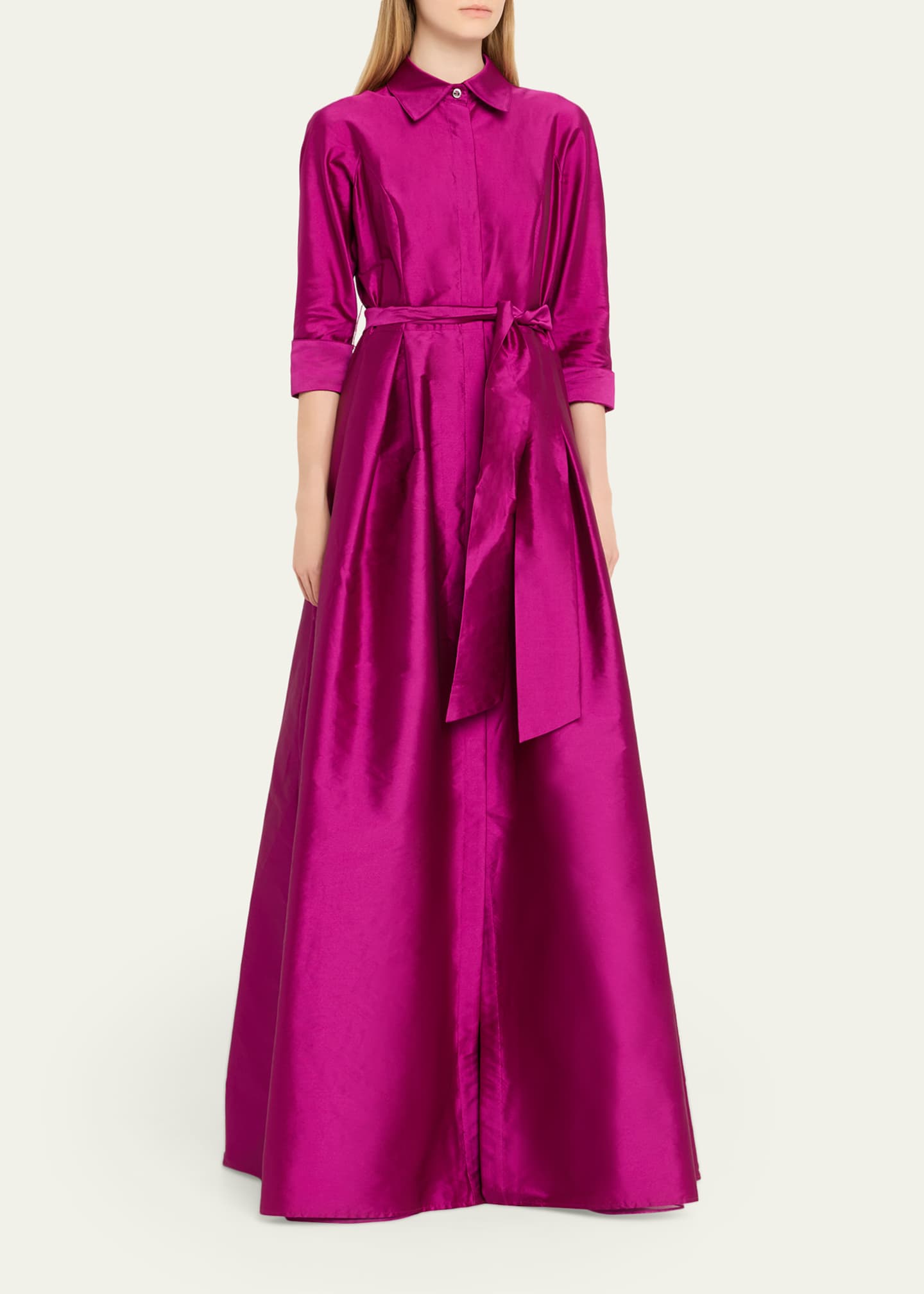 Teri Jon Taffeta Shirt Waist Gown Size 18