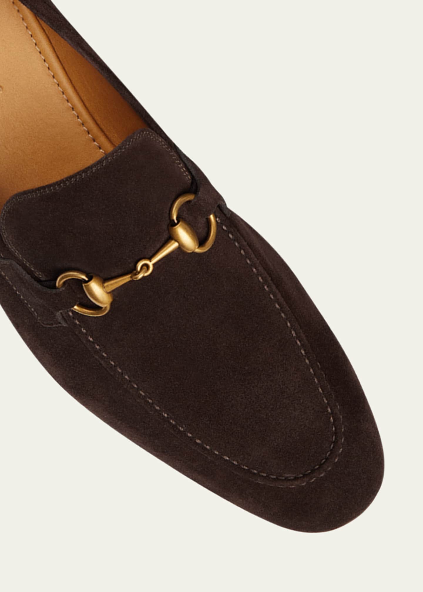 Gucci Men's Jordaan Suede Bit Loafers Image 5 of 5