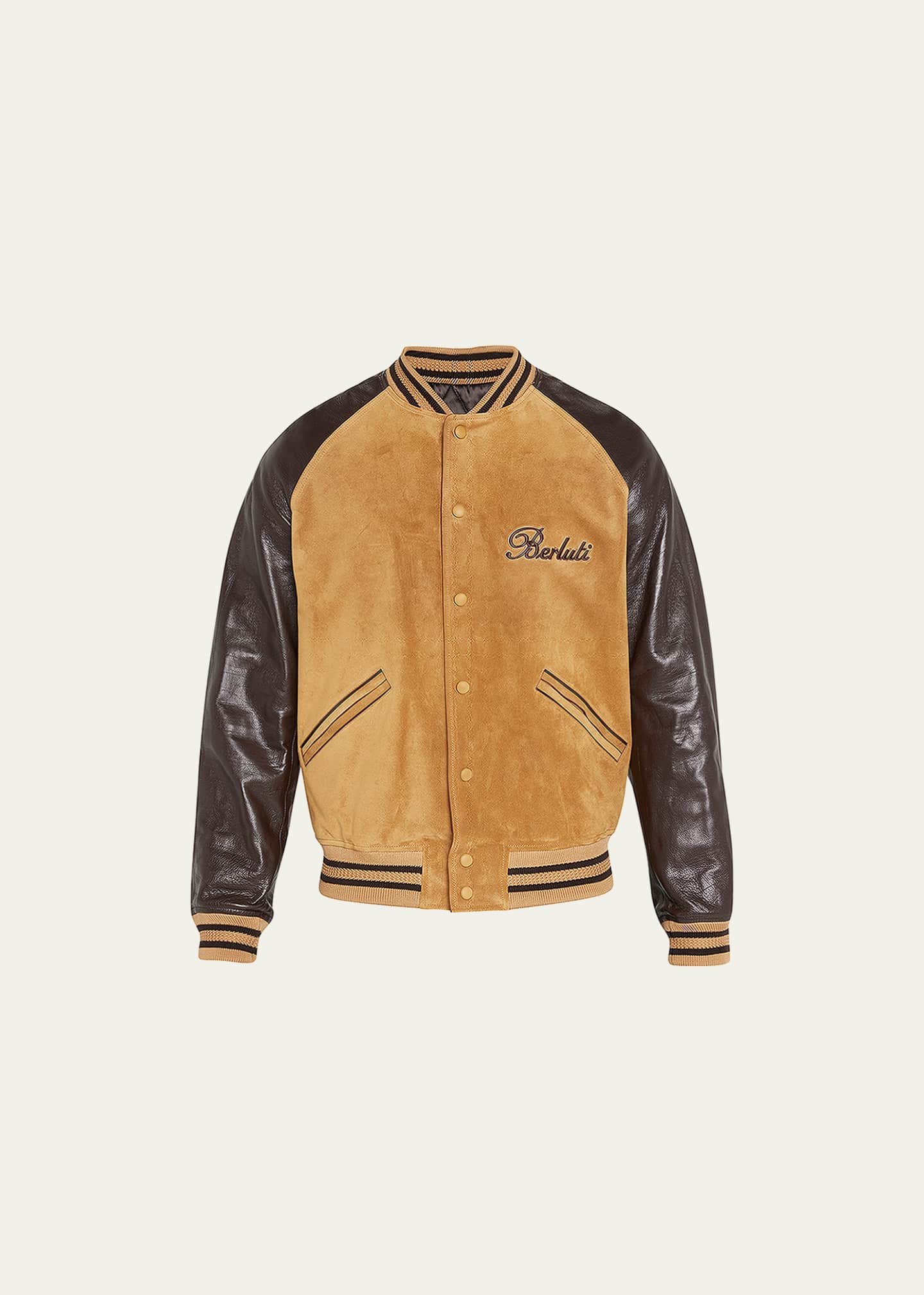 Suede Leather Varsity Jacket