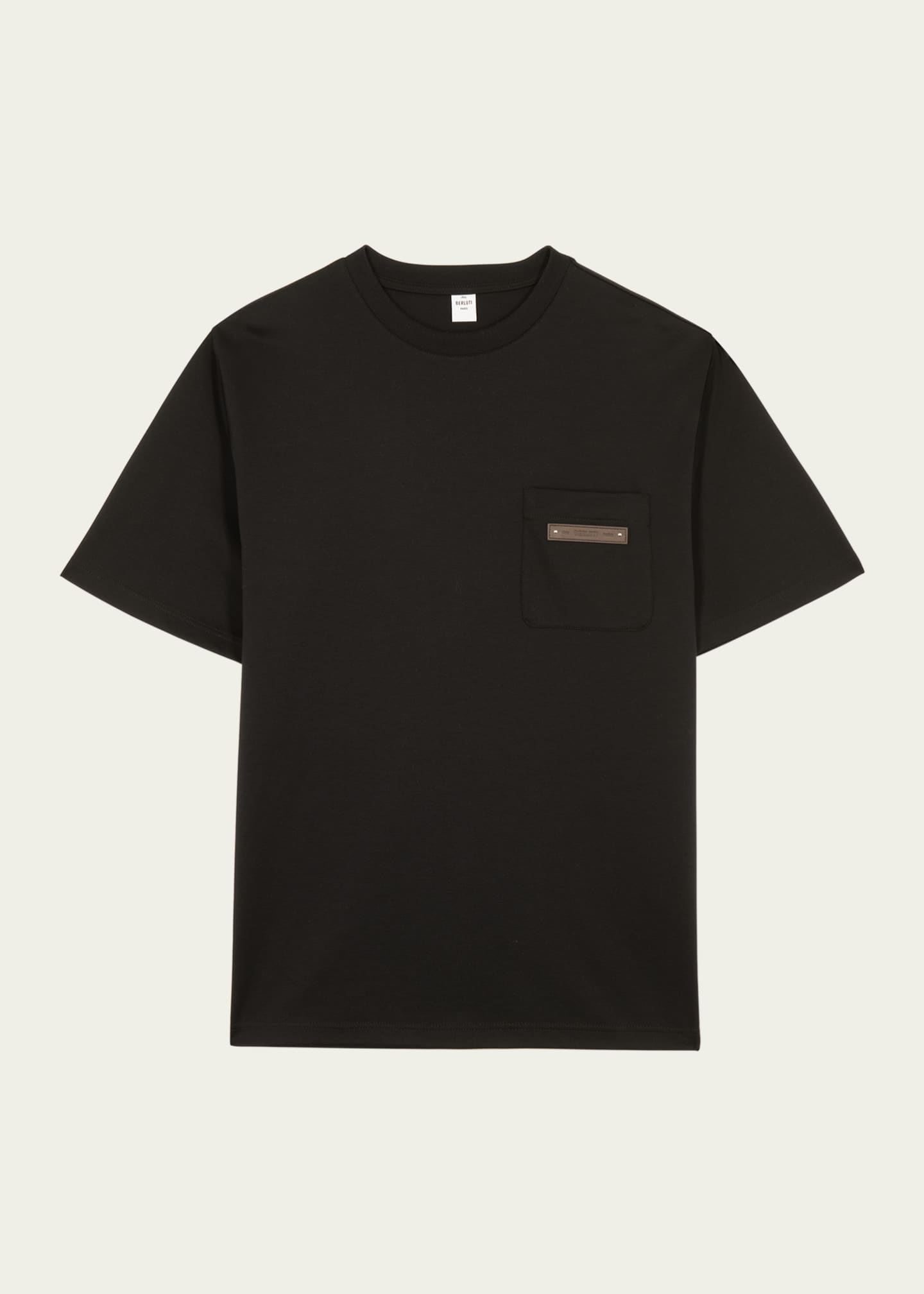 Berluti Men's Leather Tab T-Shirt - Bergdorf Goodman