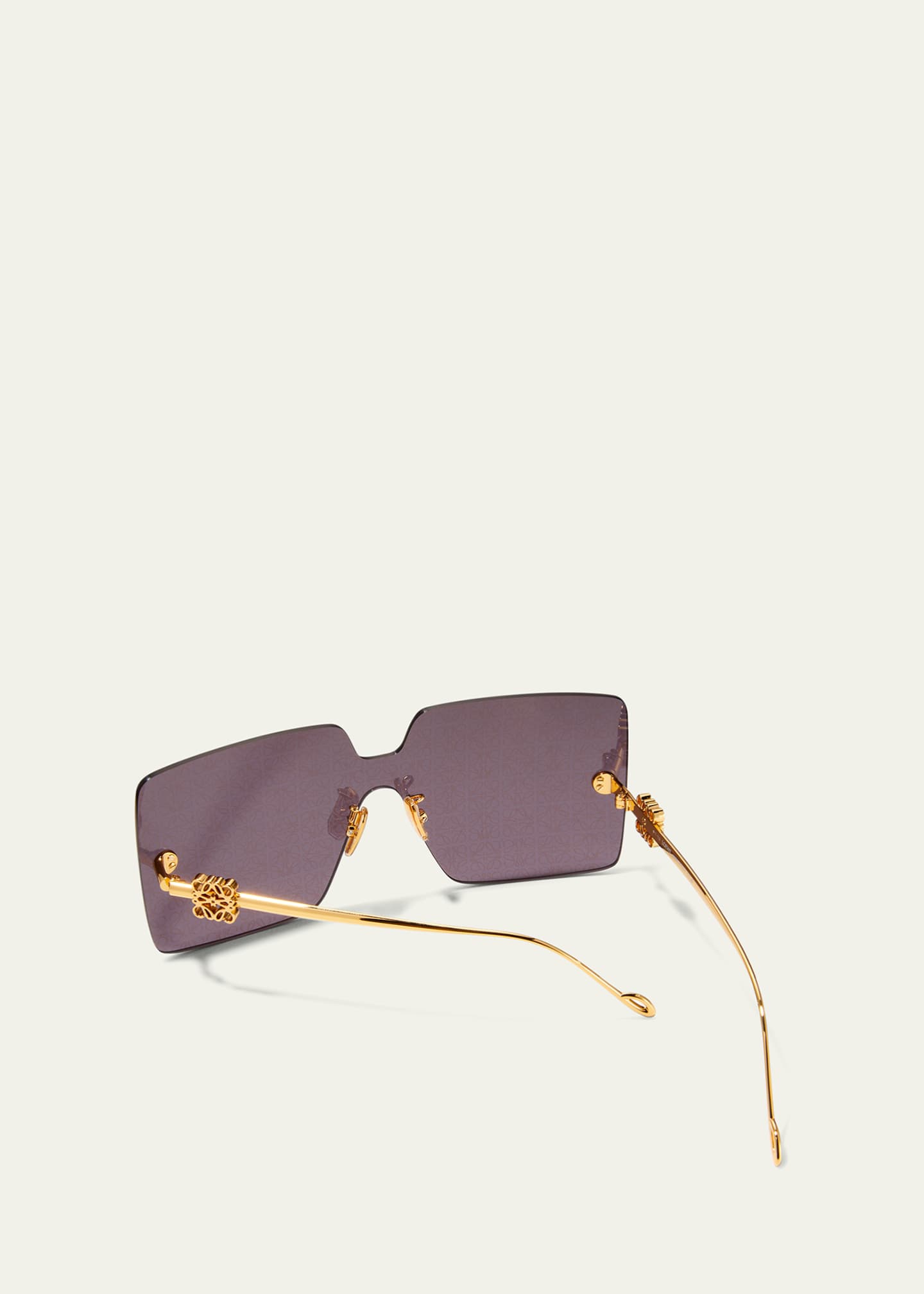 Loewe Anagram Rimless Rectangle Metal Sunglasses - Bergdorf Goodman