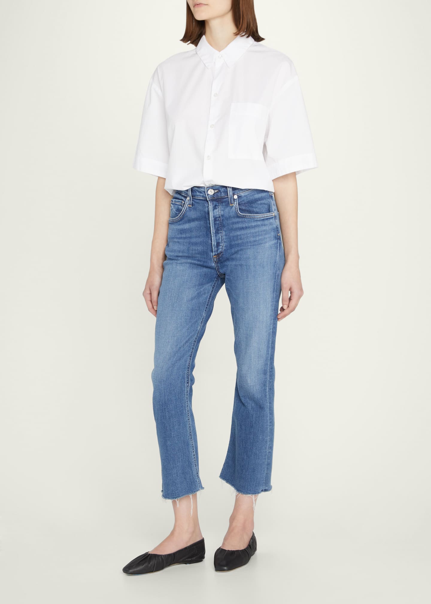 Citizens of Humanity Isola Cropped Raw Hem Bootcut Jeans - Bergdorf Goodman