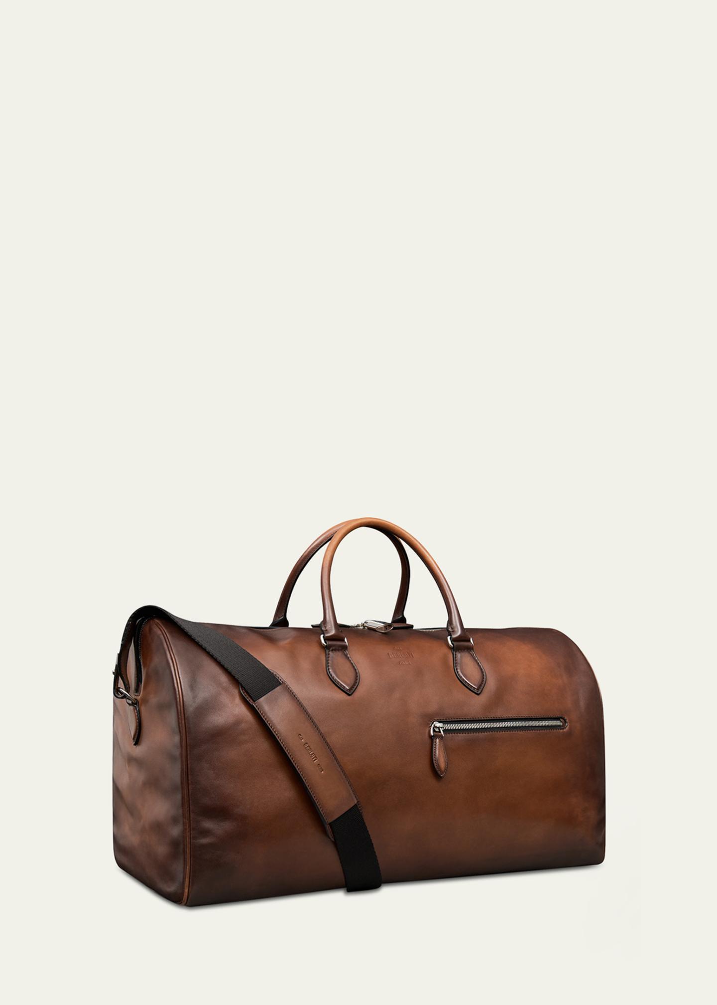 Berluti Men's Jour Off Leather Travel Bag, L - Bergdorf Goodman