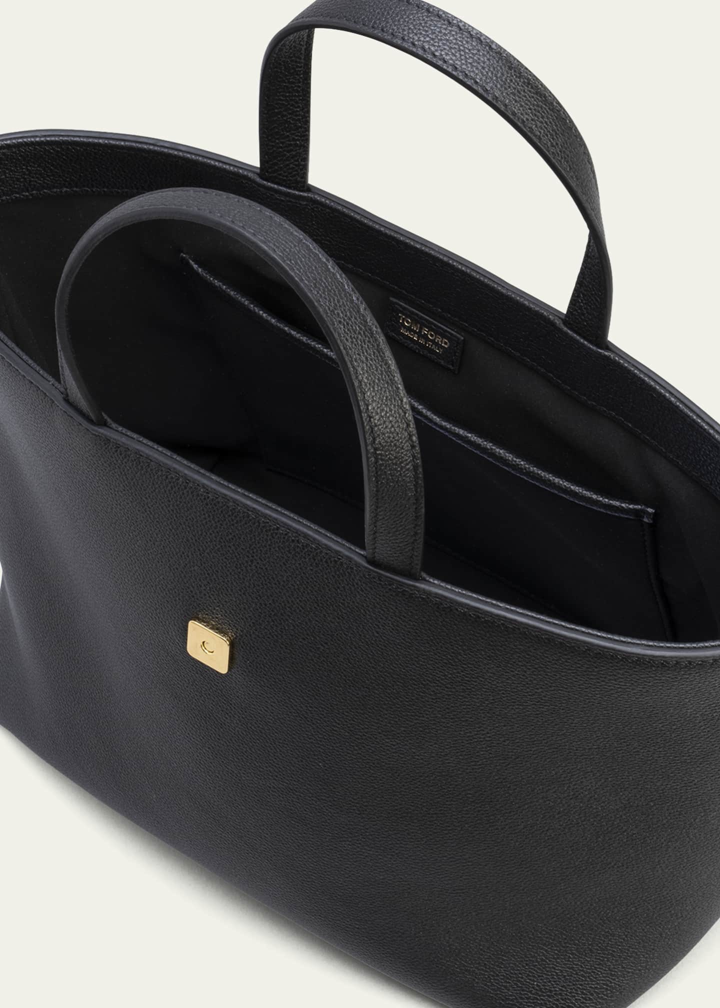 Leather Tote Bag in Black - Tom Ford