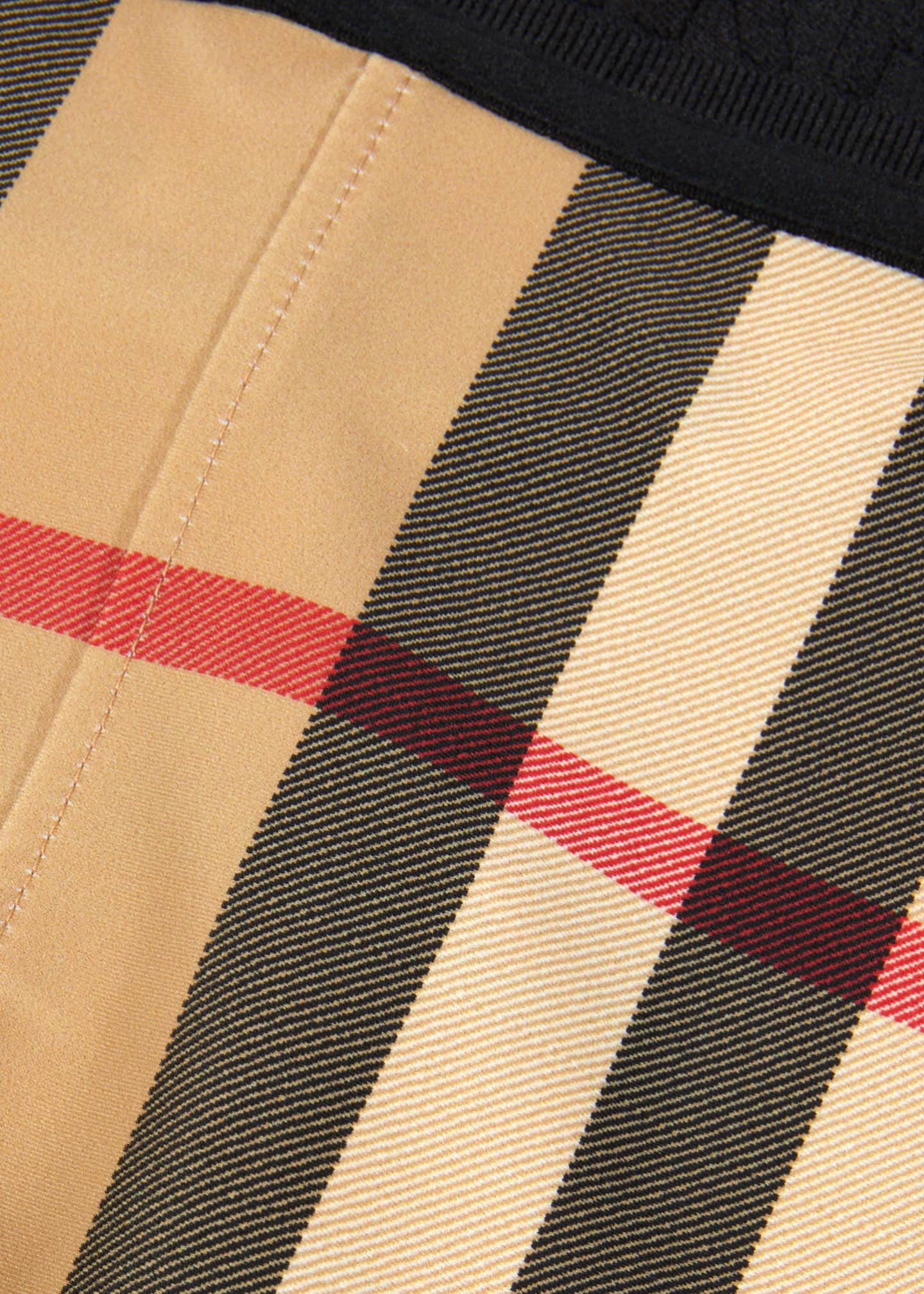 BURBERRY Logo Detail Vintage Check Leggings