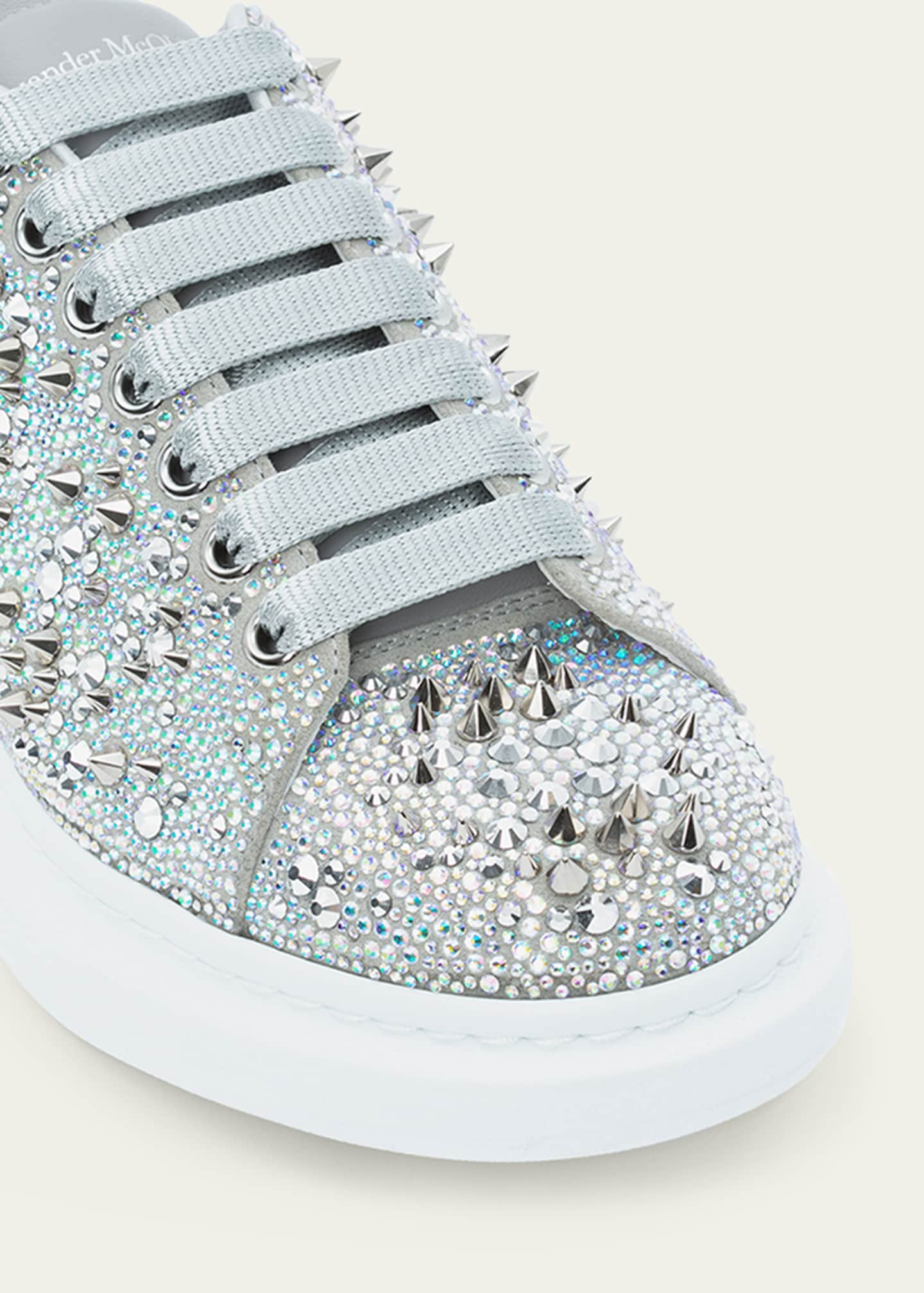 Alexander McQueen Men's Oversized Larry Crystal-Spike Embellished Sneakers - Bergdorf