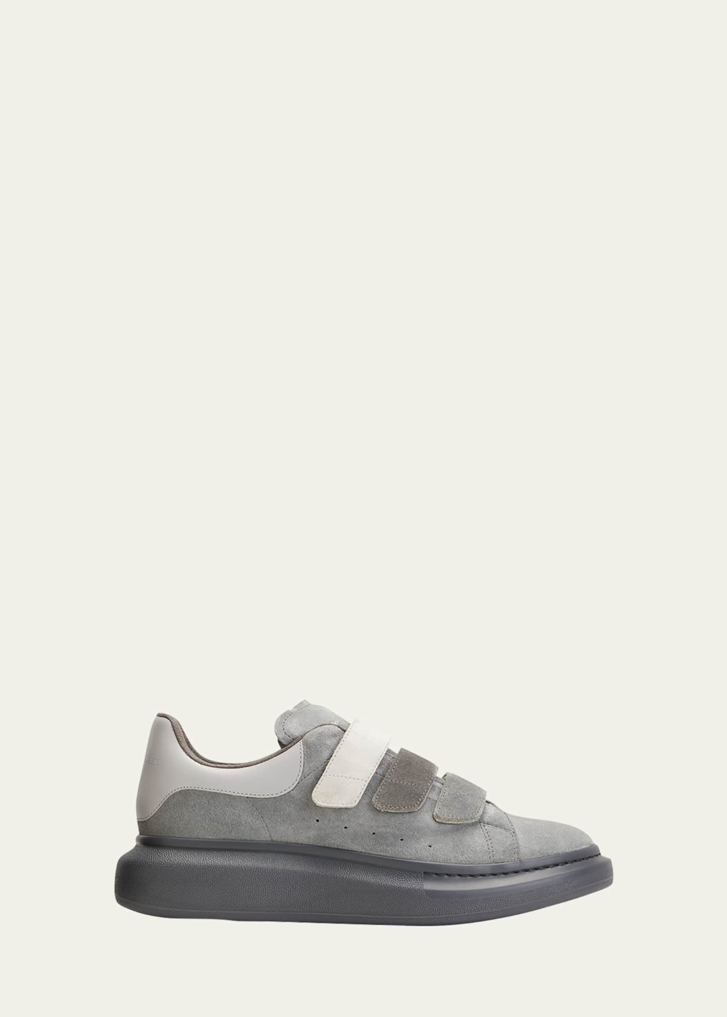 alexander mcqueen oversized triple strap leather sneakers