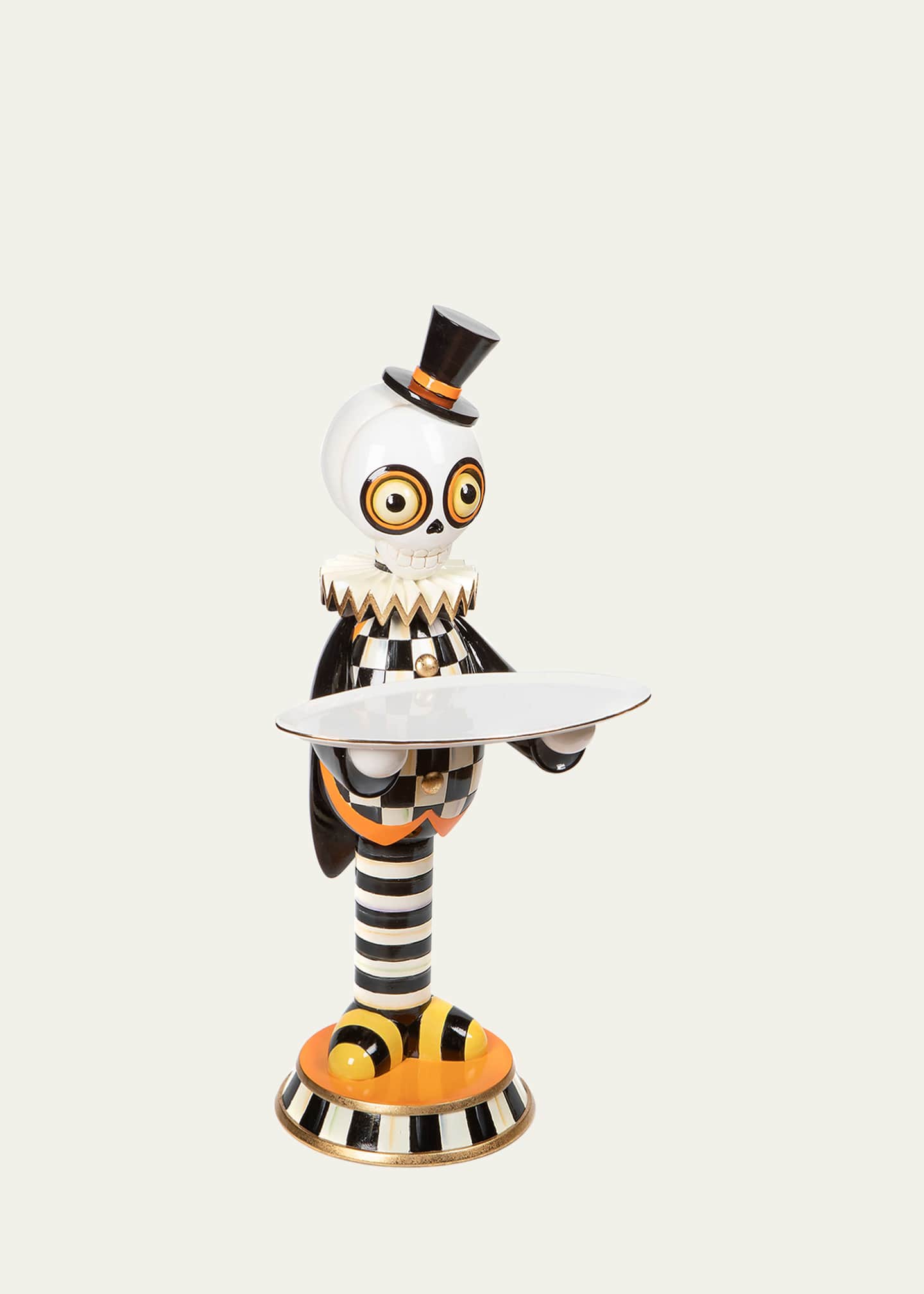 MacKenzie-Childs Halloween Boo Skeleton Treat Stand - Bergdorf Goodman