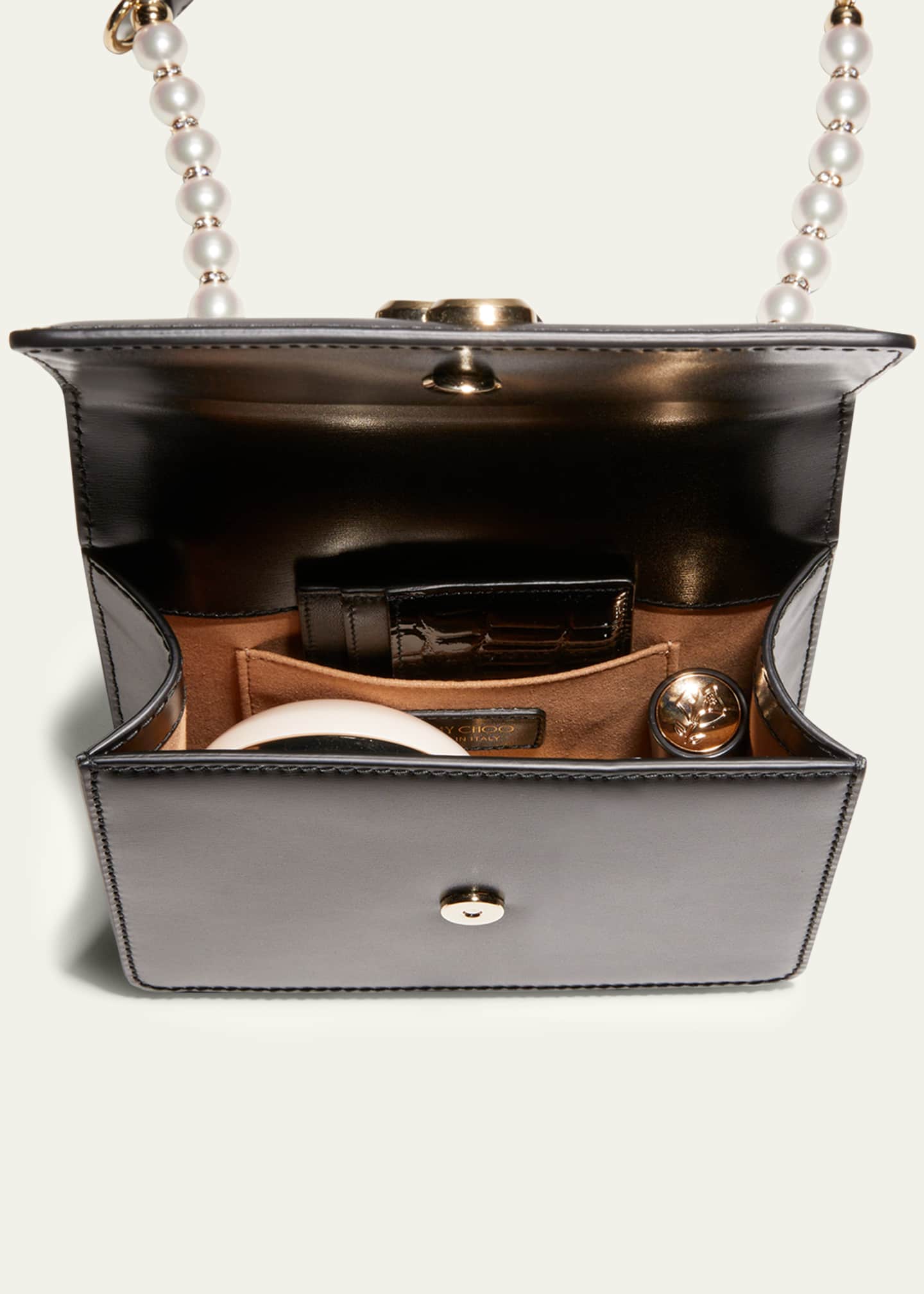 Jimmy Choo Avenue Quad Xs Shoulder Bag Black