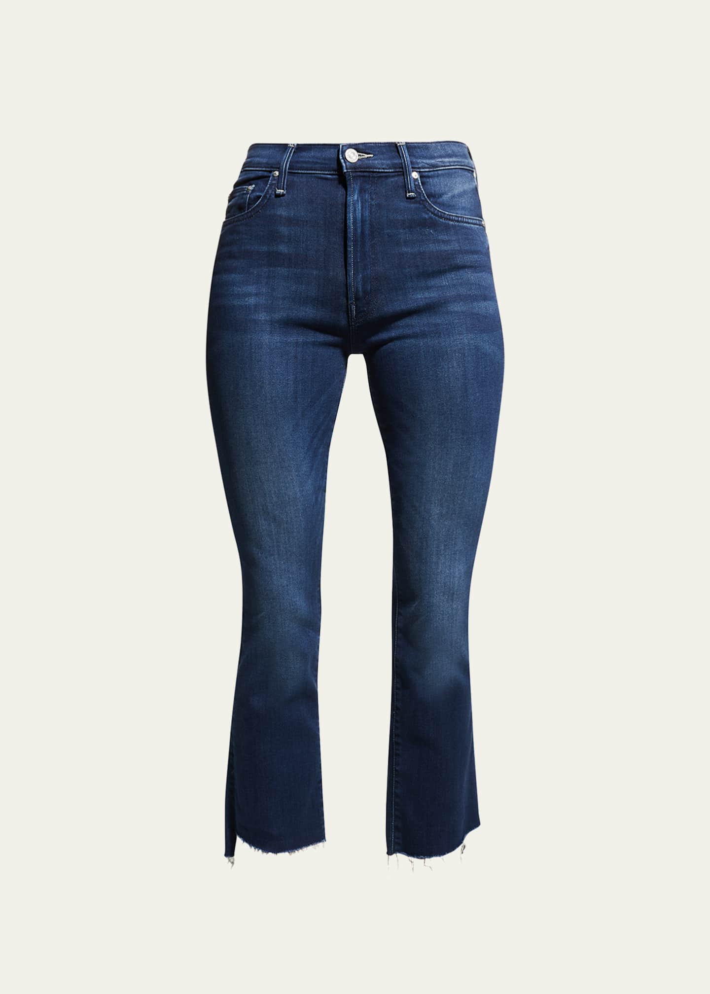 MOTHER The Insider Cropped Step Fray Bootcut Jeans - Bergdorf Goodman