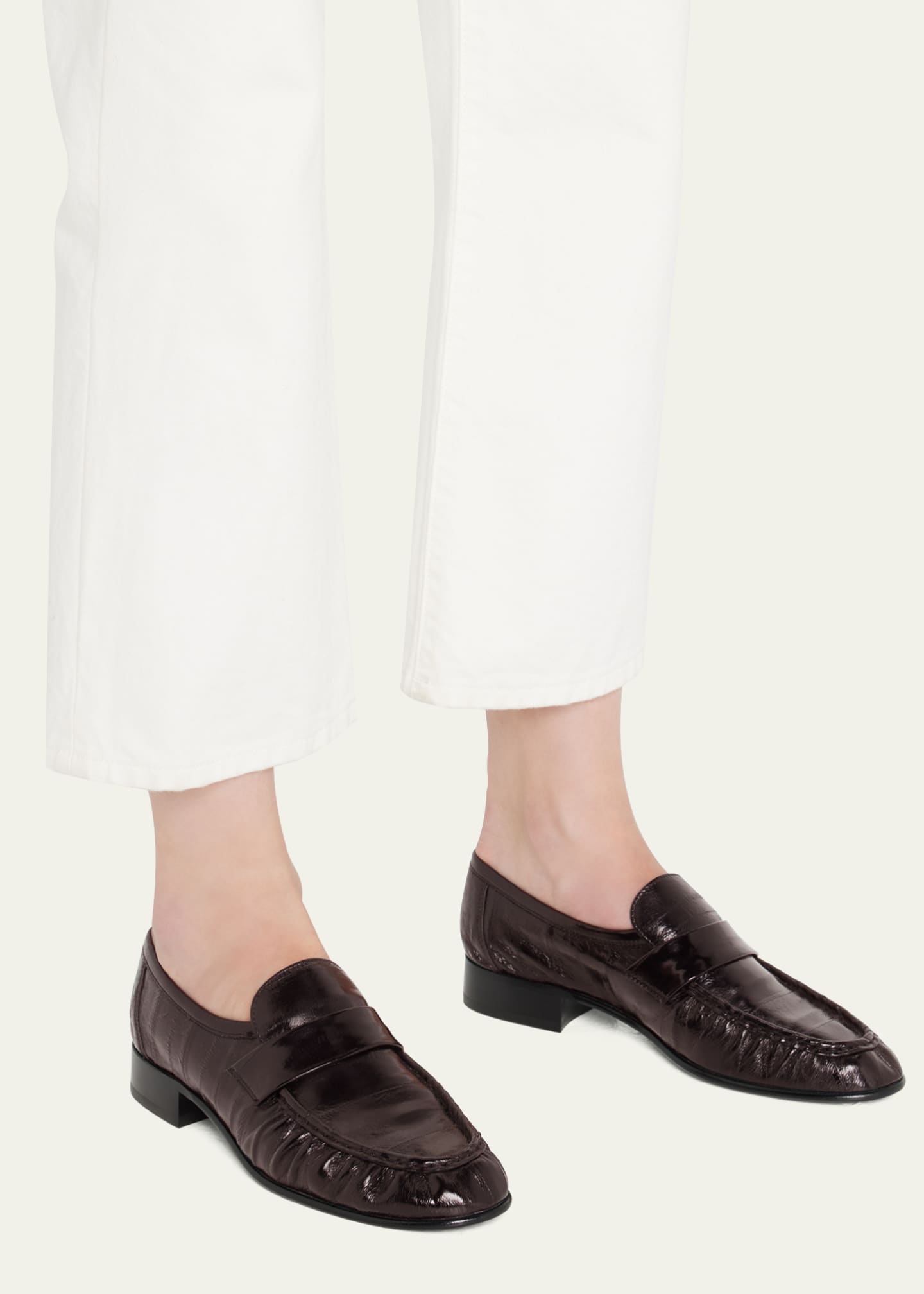 Soft Leather Flat Loafers