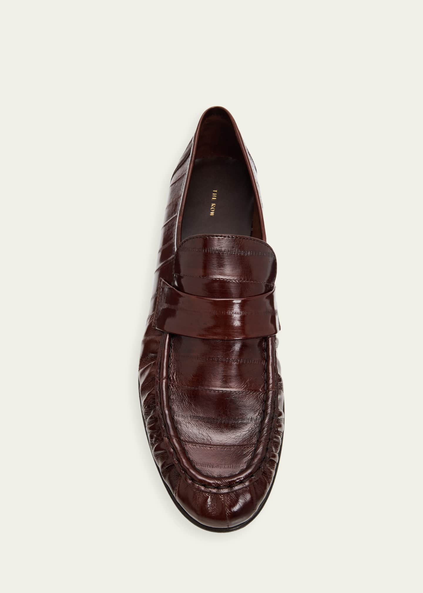 THE ROW Soft Leather Flat Loafers - Bergdorf Goodman