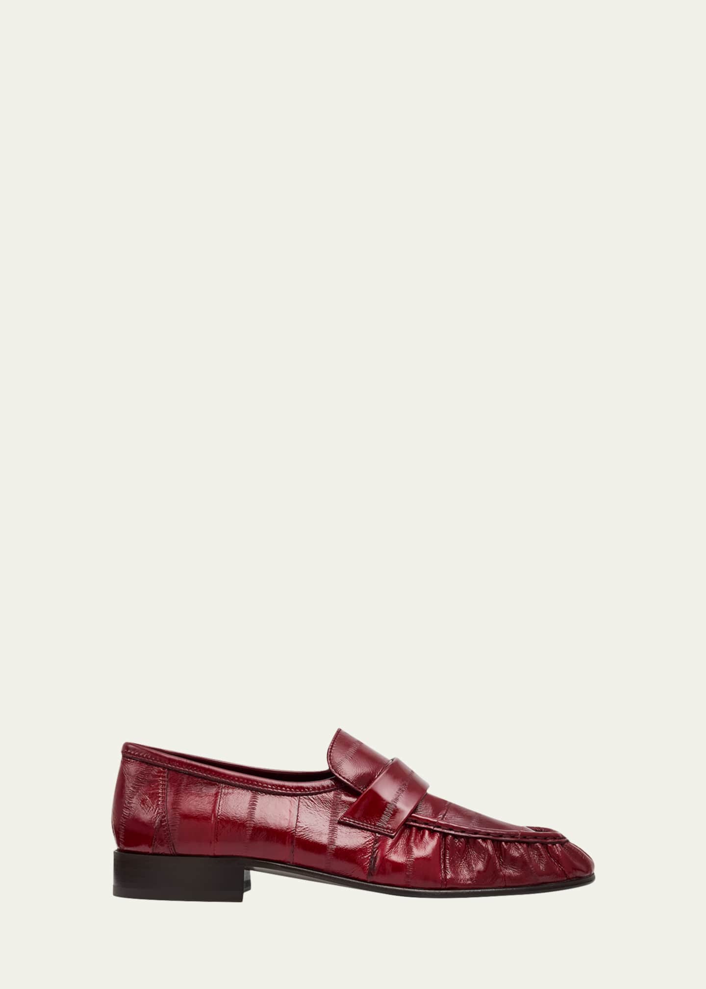 THE ROW Soft Leather Flat Loafers - Bergdorf Goodman