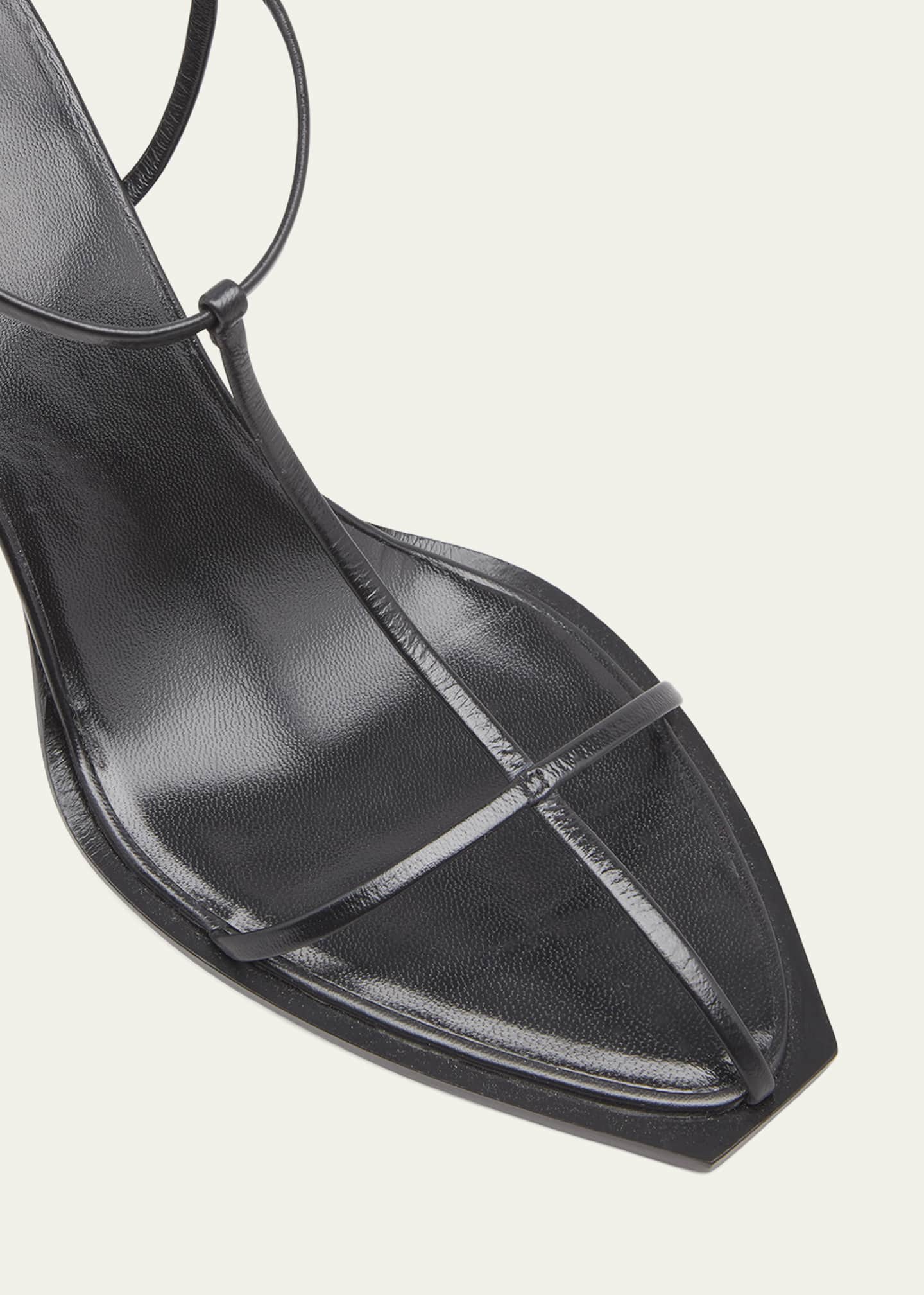 THE ROW 80mm Leather T-Strap Sandals - Bergdorf Goodman