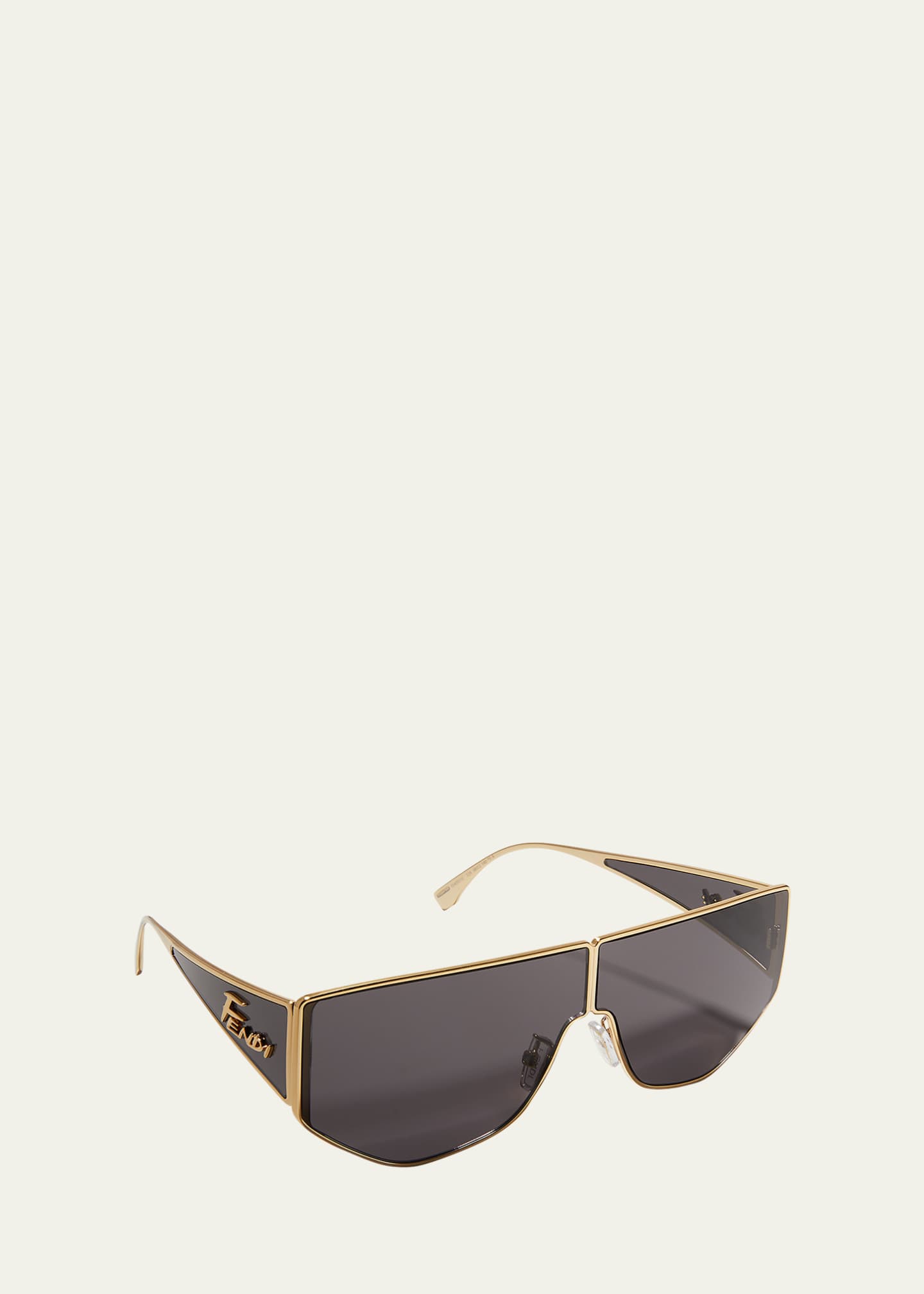 Fendi - Fendi Fabulous - Shield Sunglasses - Gold Gray - Sunglasses - Fendi  Eyewear - Avvenice