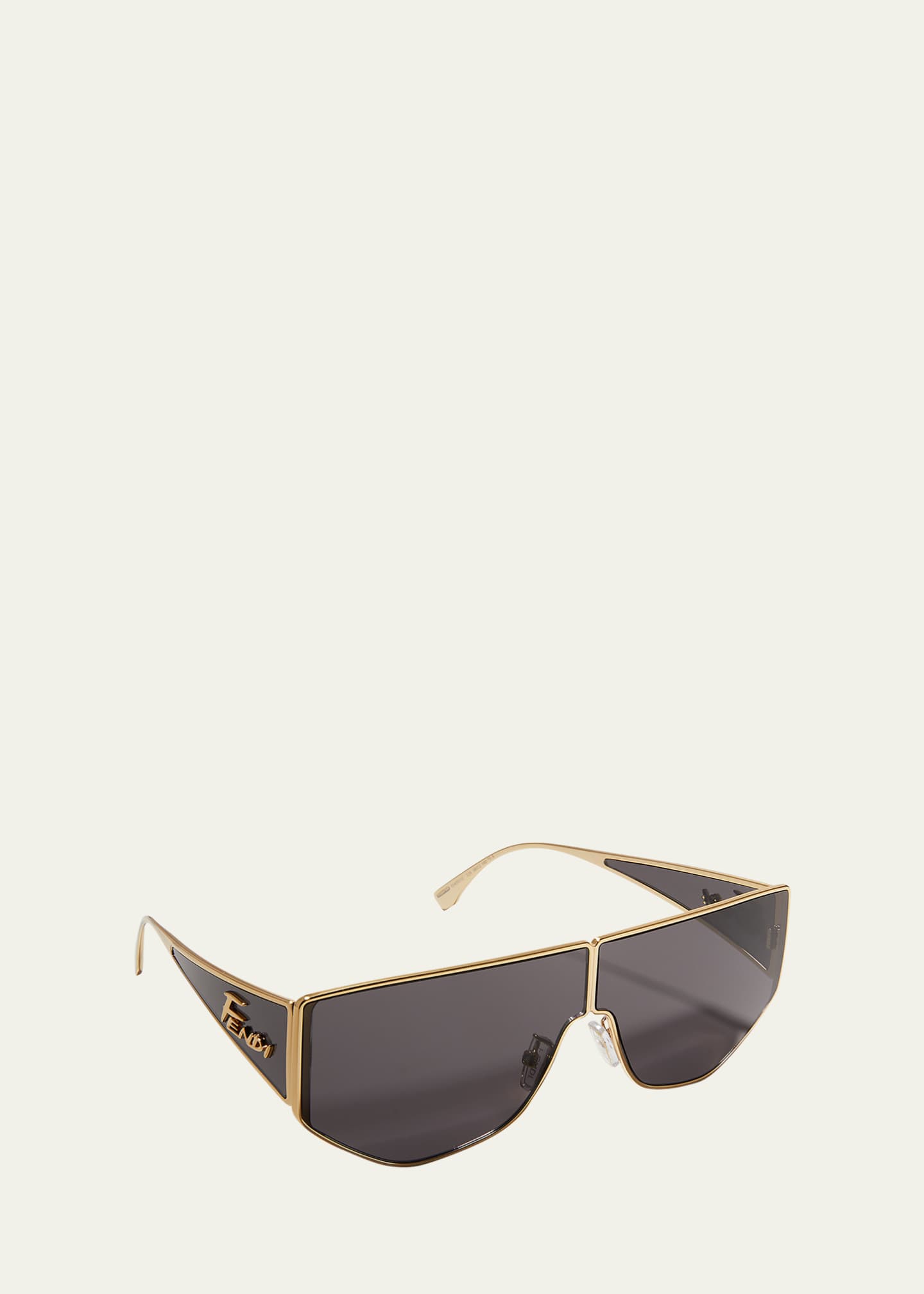 Fendi Logo Metal Shield Sunglasses Bergdorf Goodman