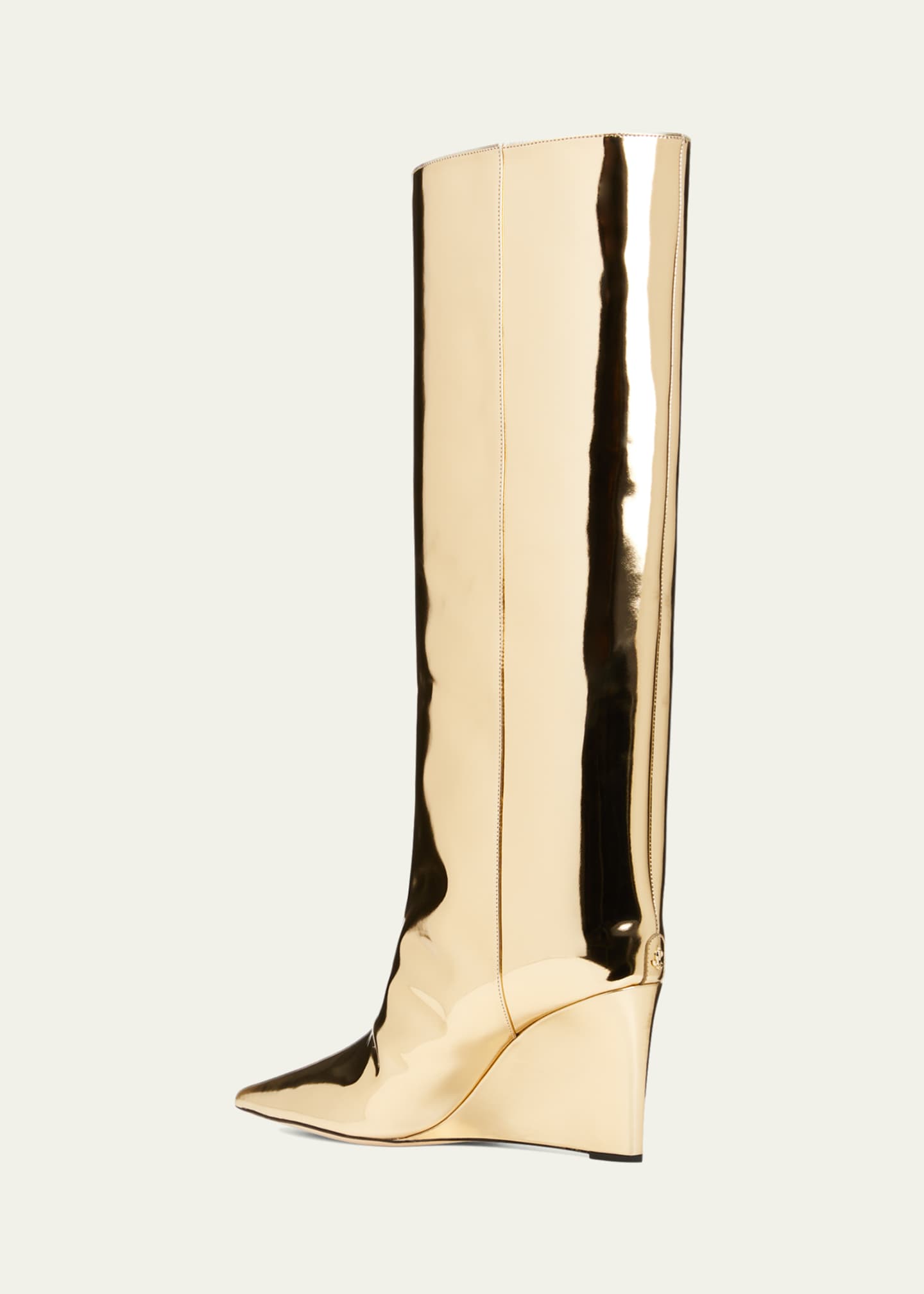 Jimmy Choo Blake Metallic Wedge Knee Boots - Bergdorf Goodman