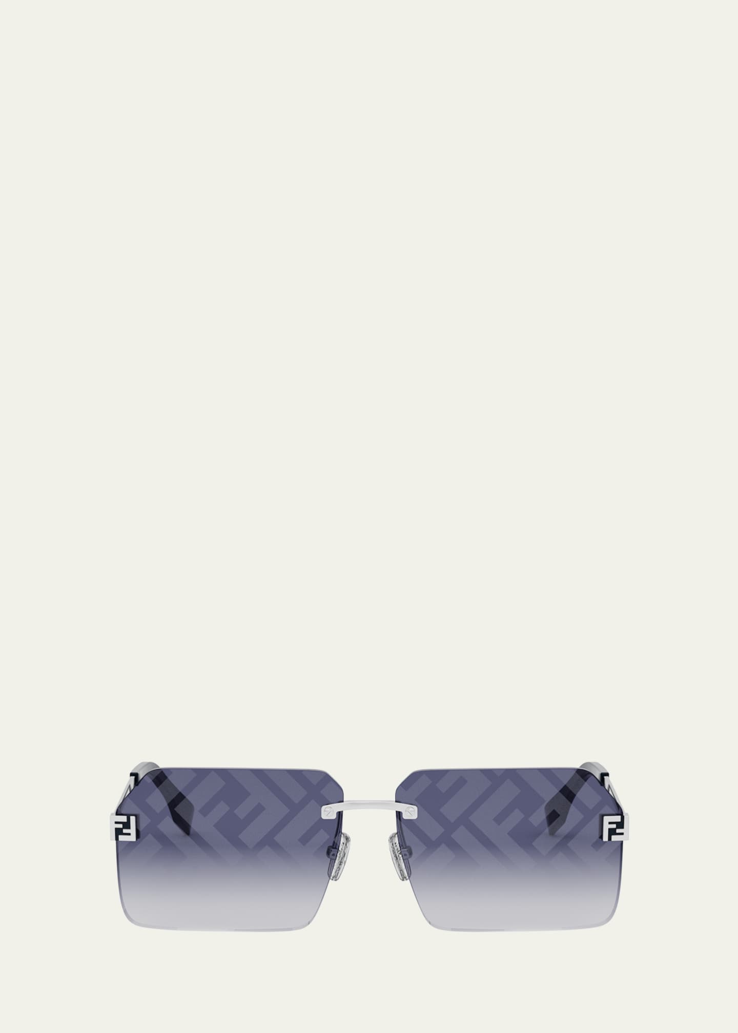 Fendi Men s FF Monogram Square Sunglasses Bergdorf Goodman