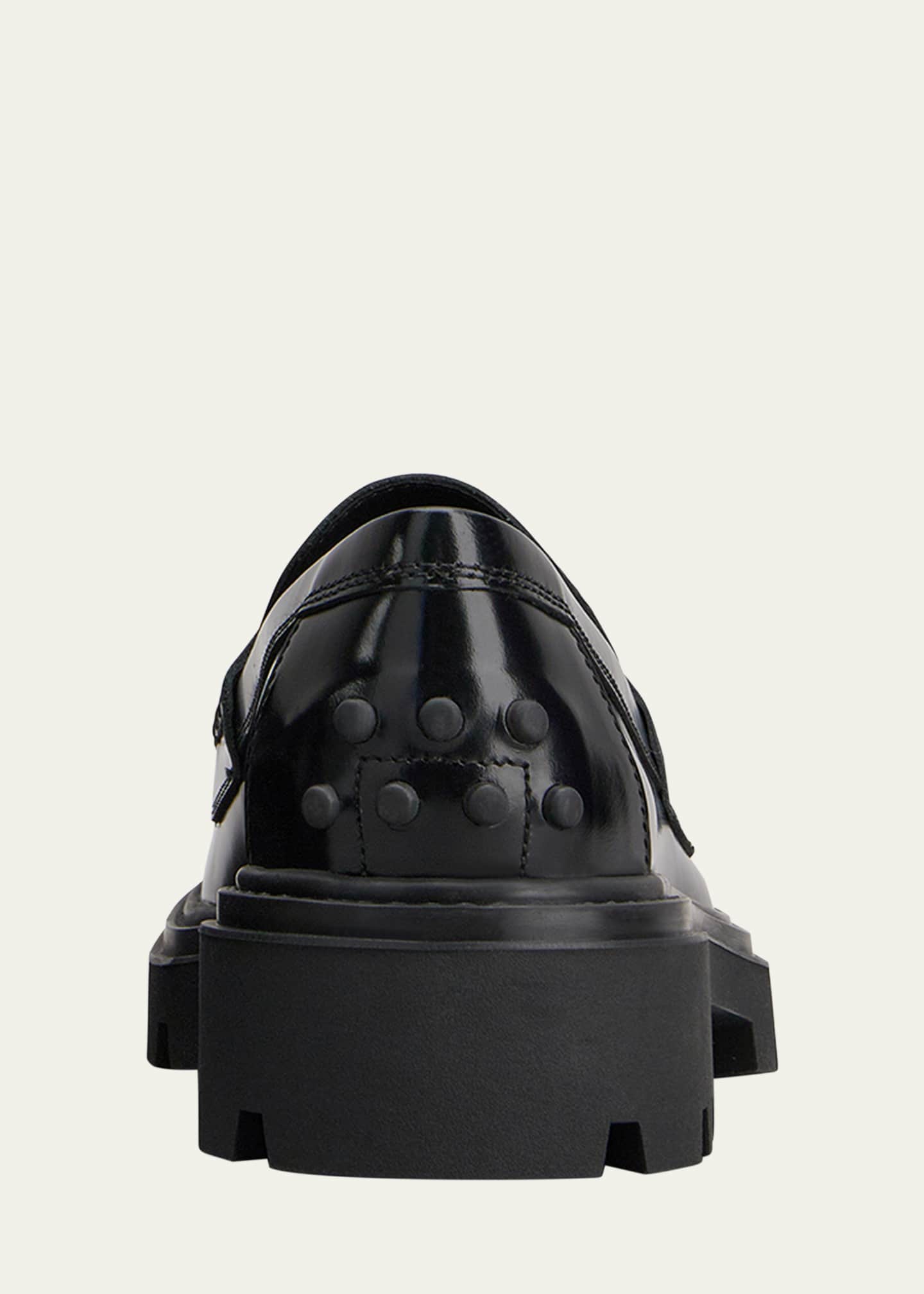 Tod's Calfskin Lug-Sole Penny Loafers Image 6 of 7