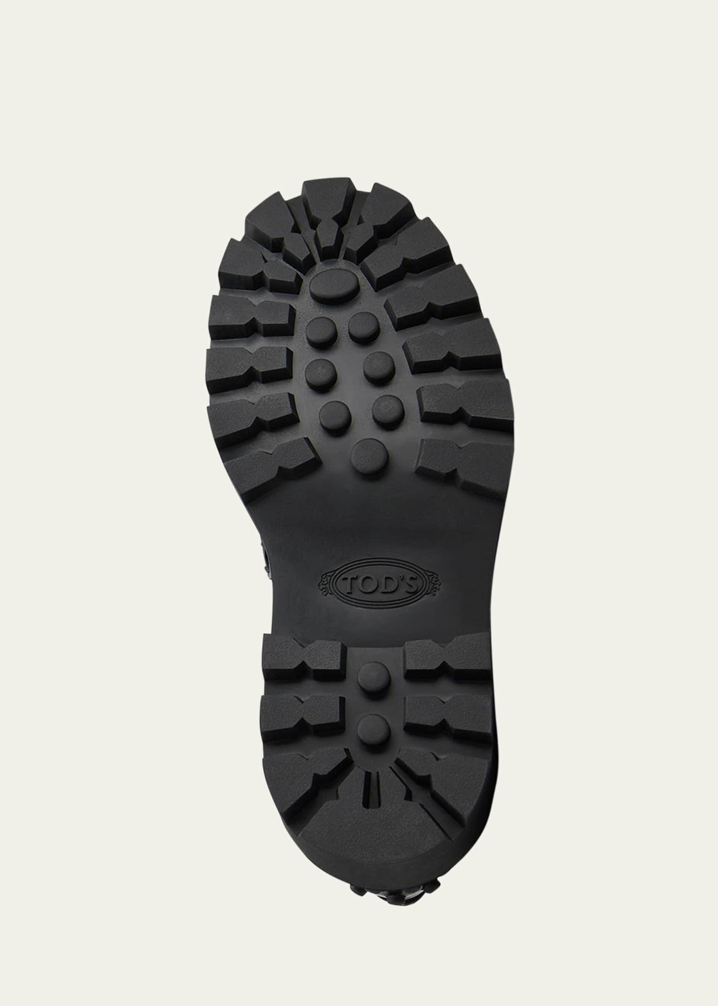 Tod's Calfskin Lug-Sole Penny Loafers Image 7 of 7