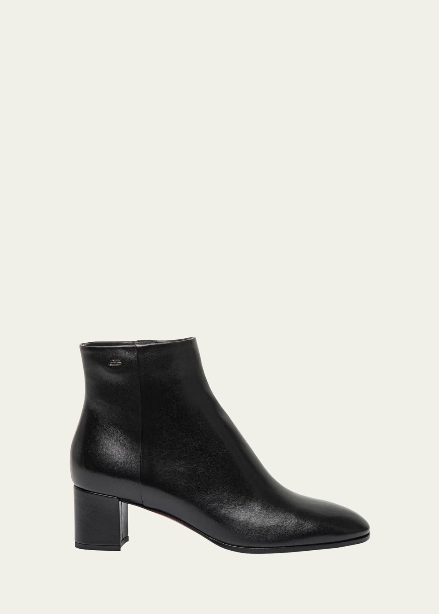 Santoni Halfrida Napa Zip Ankle Booties - Bergdorf Goodman