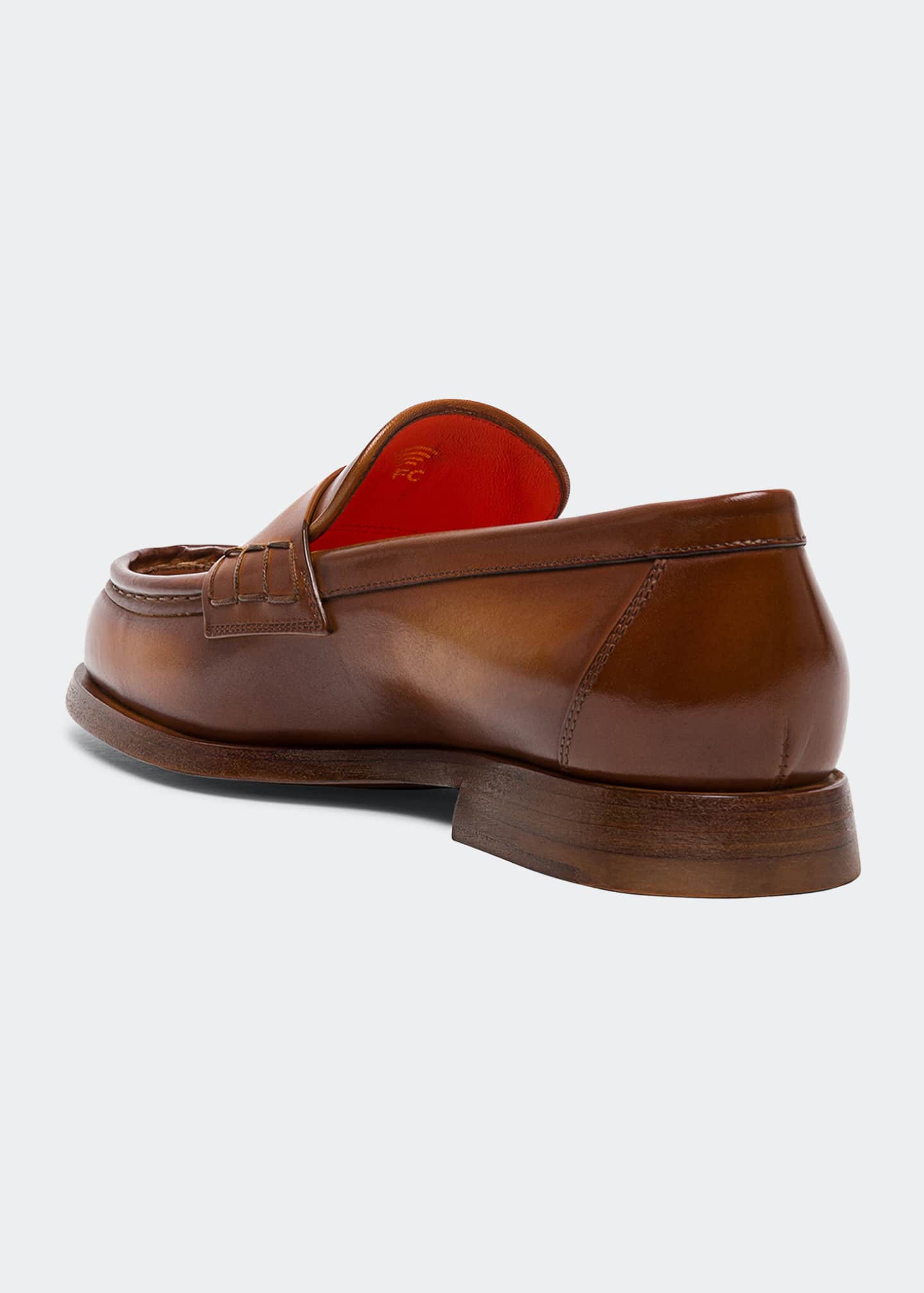 Santoni Airglow Classic Leather Penny Loafers - Bergdorf Goodman