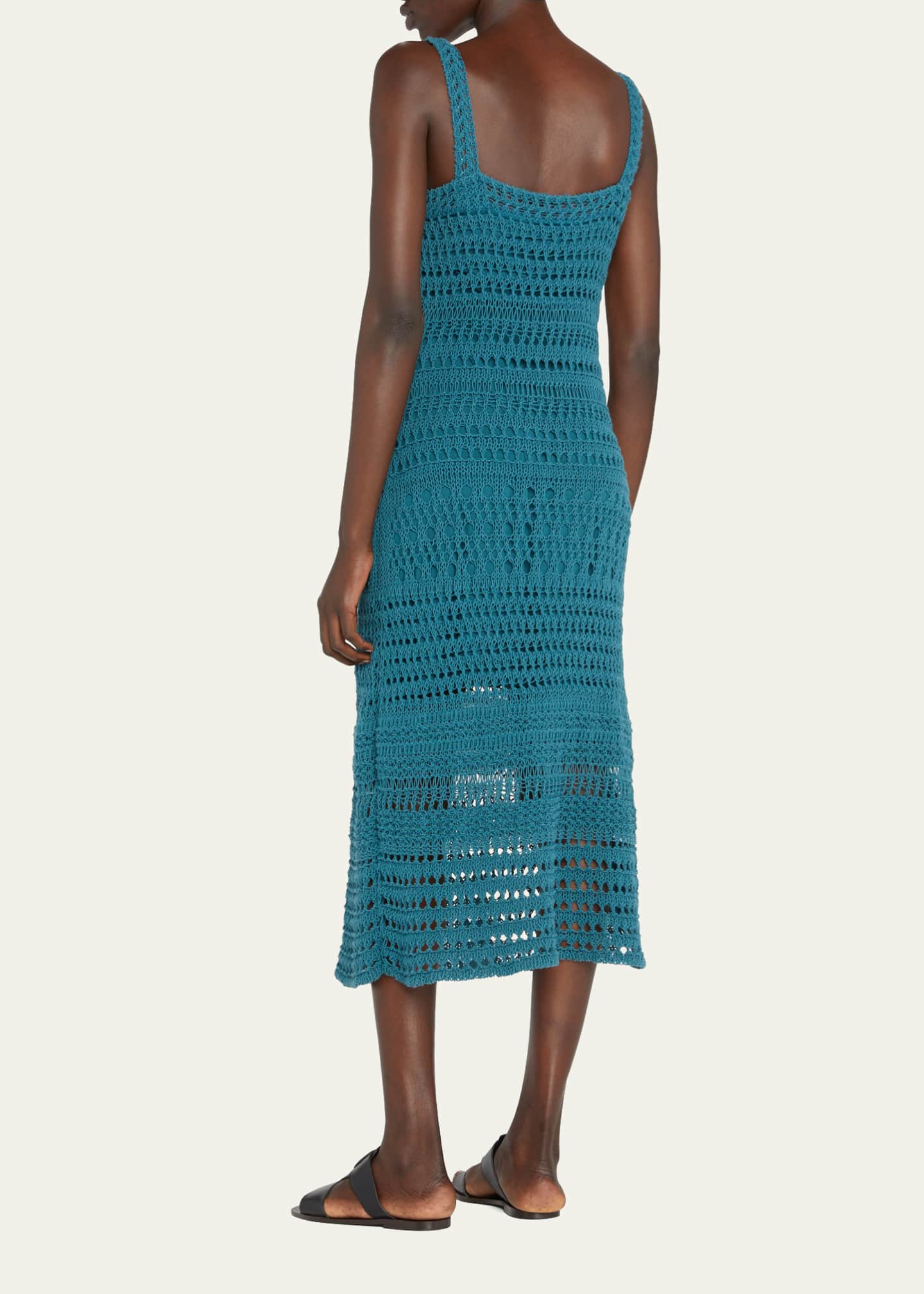 Vince Cotton Lace Crochet Midi Dress Bergdorf Goodman