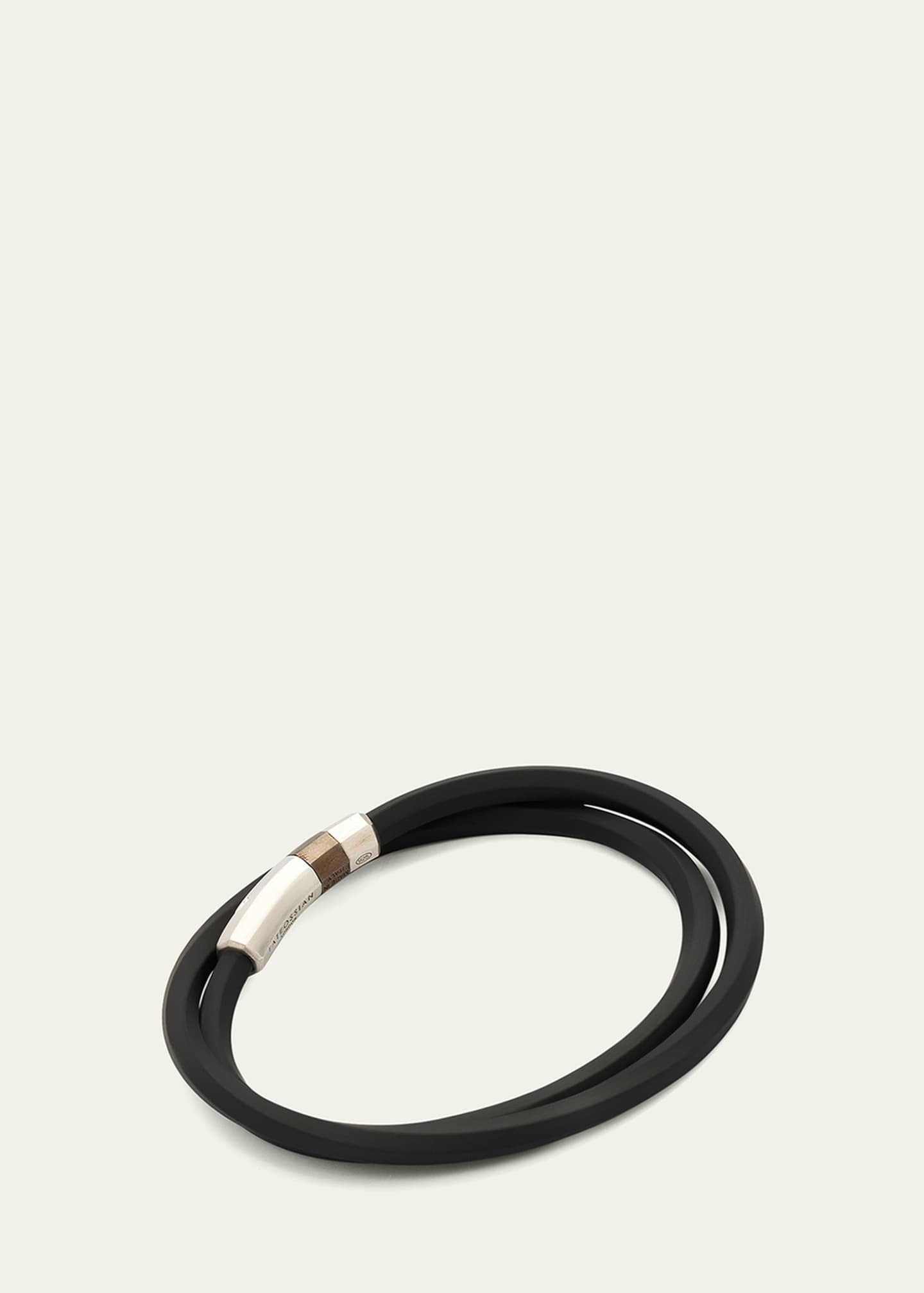 Tateossian Double Wrap Scoubidou Black and Blue Bracelet – Upscaleman