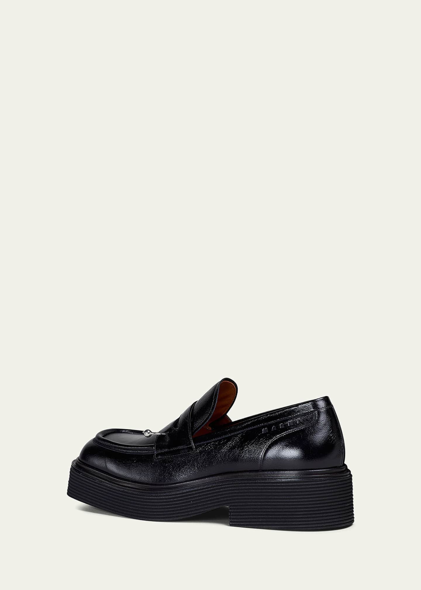 Marni Leather Piercing Penny Loafers - Bergdorf Goodman